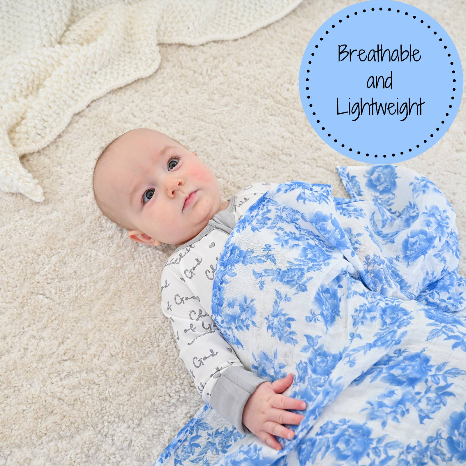 Peony For Your Thoughts Muslin Swaddle Blanket