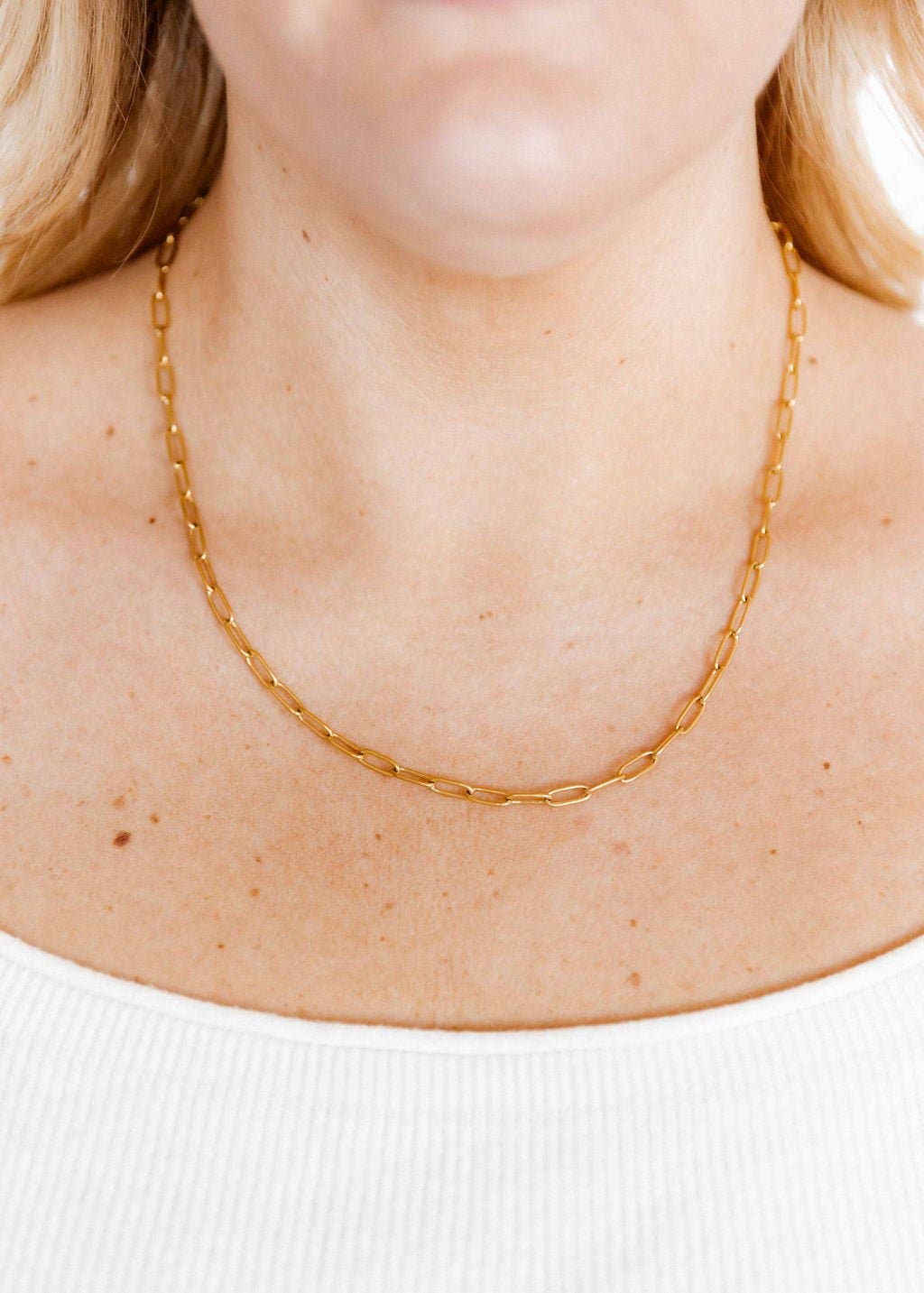 Palmer Paperclip Gold Necklace