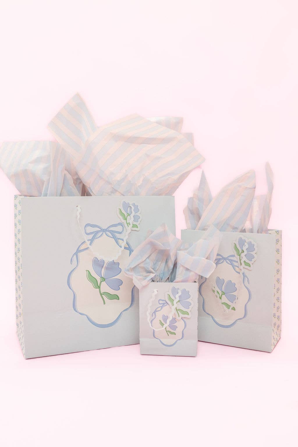 Blue Belle Flower Gift Bag - Large