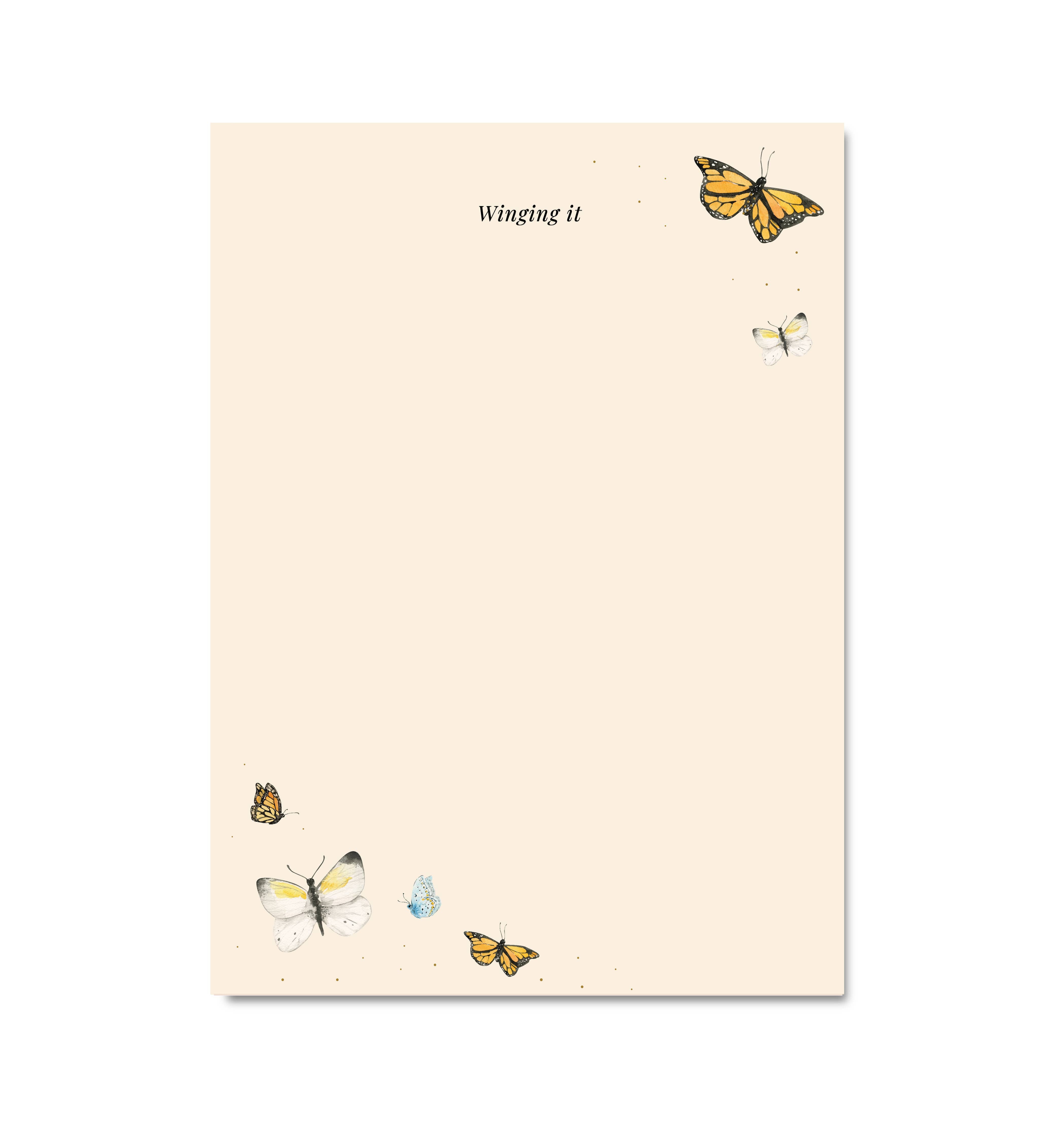 Winging It Butterfly Notepad