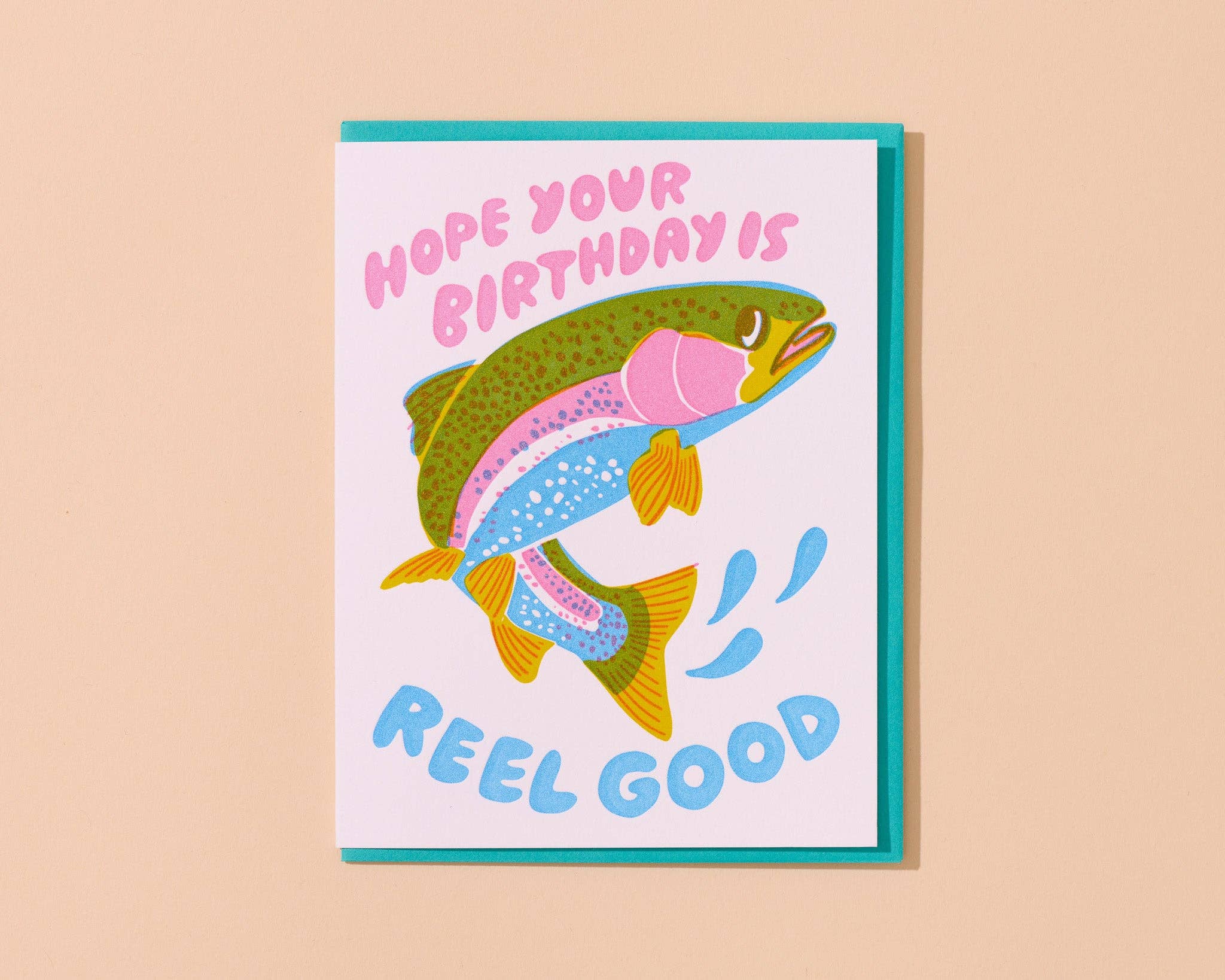 Letterpress Reel Good Birthday Card