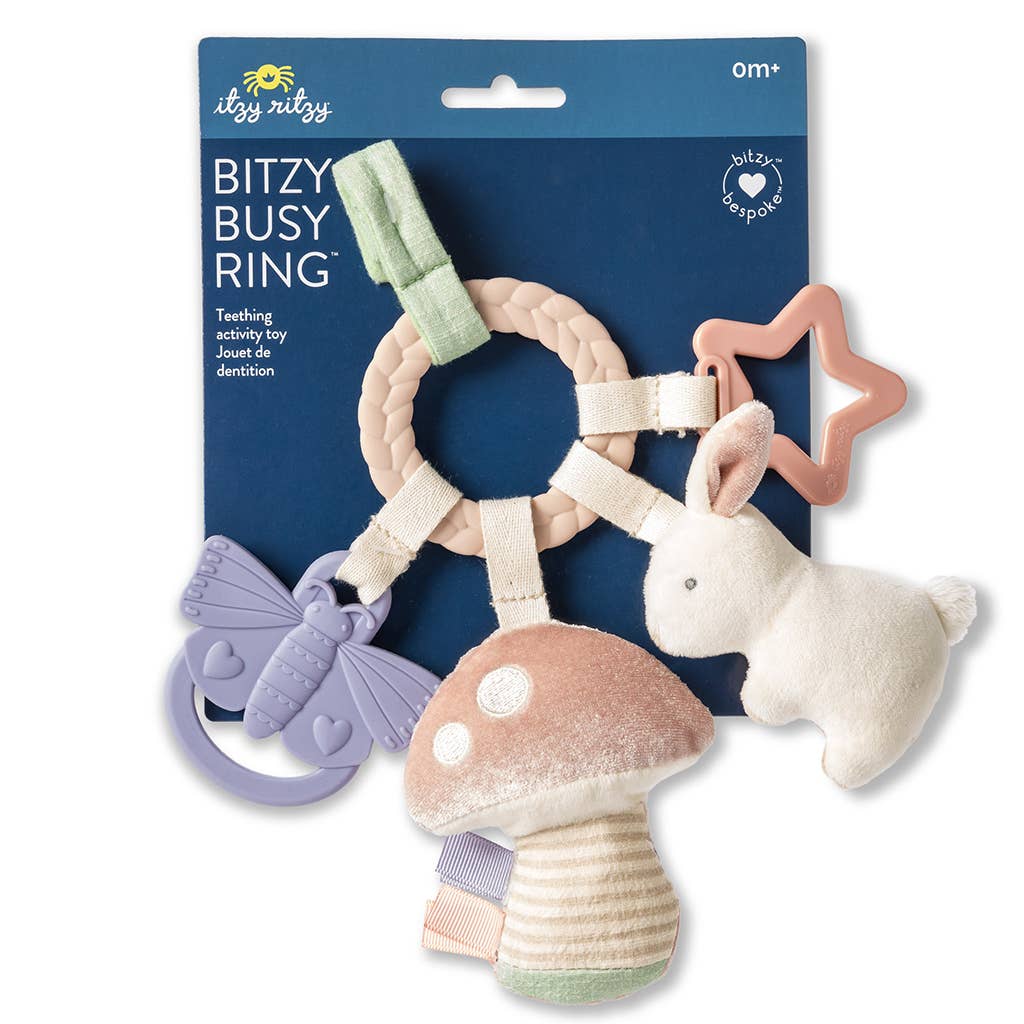 Bitzy Busy Ring™ Teething Activity Toy: High Contrast