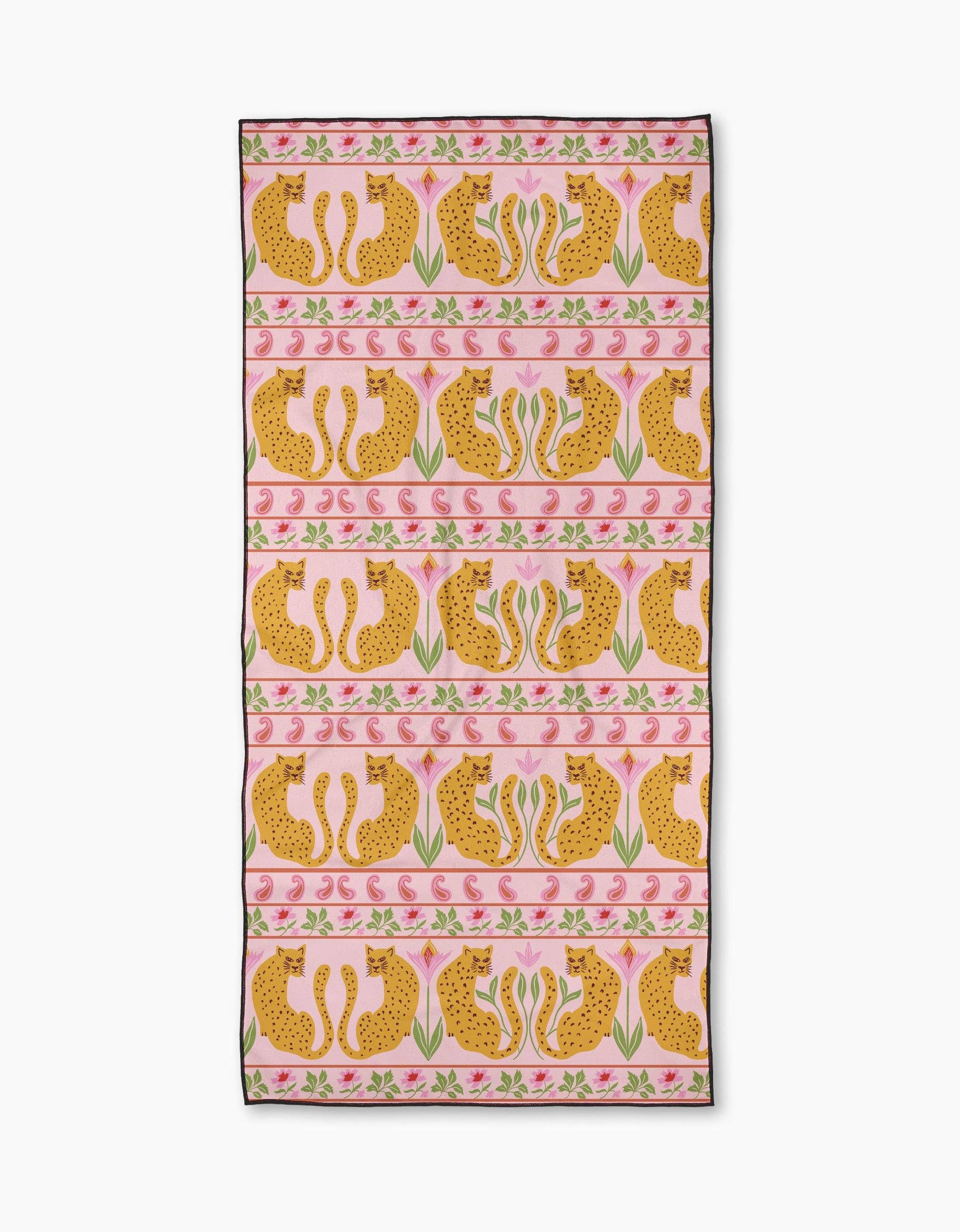 Jungle Blooms Pink Beach Towel