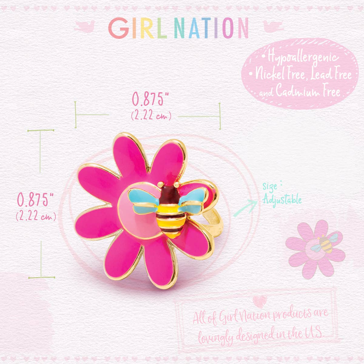 Petal Party Adjustable Ring