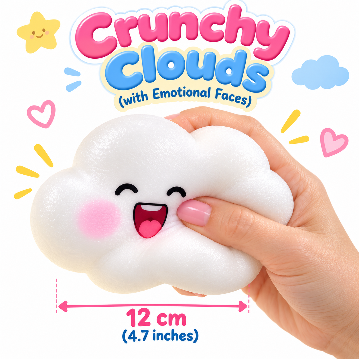 Crunchy Clouds (with Emotional Faces) Squishy