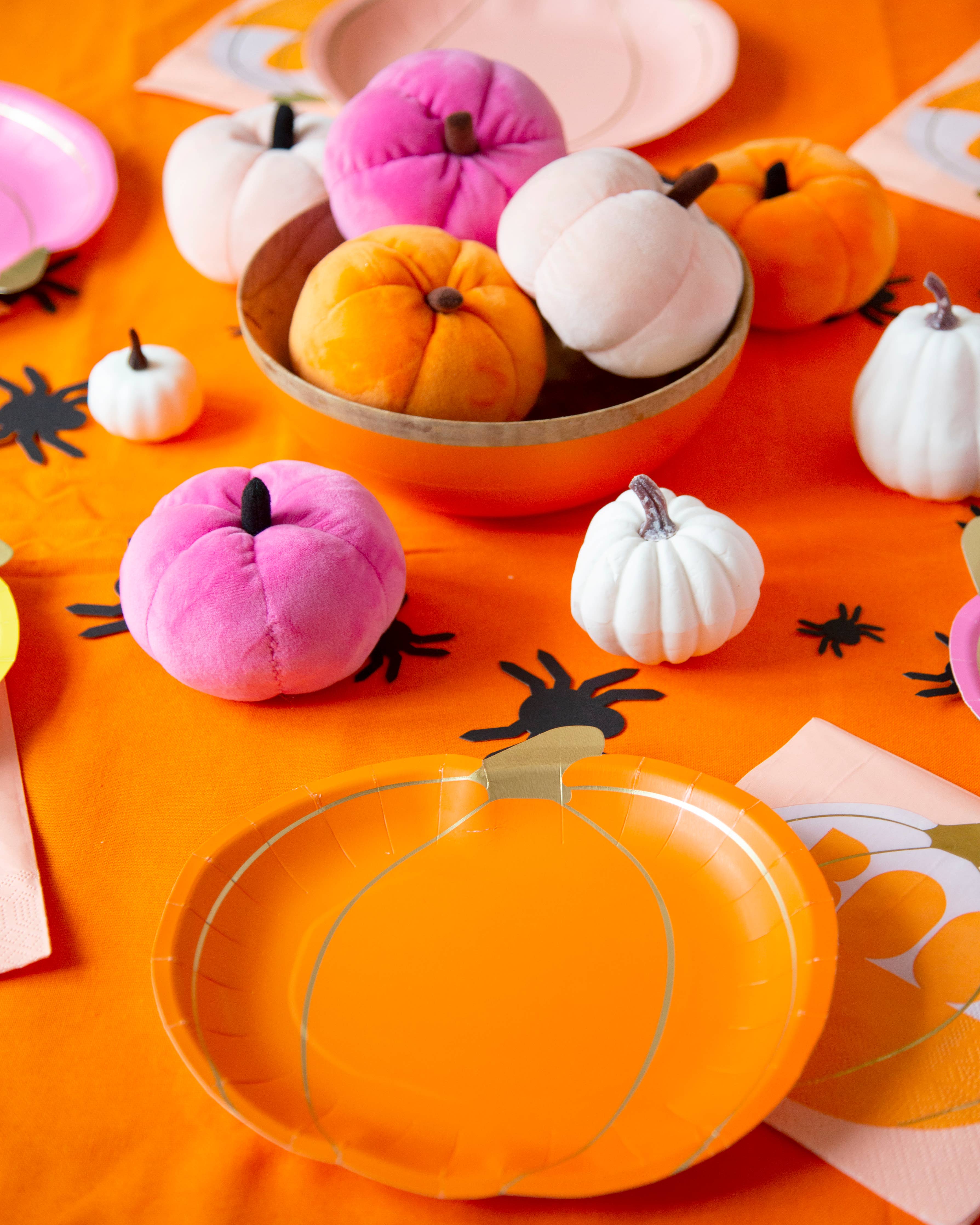 Colorful Velvet Pumpkins