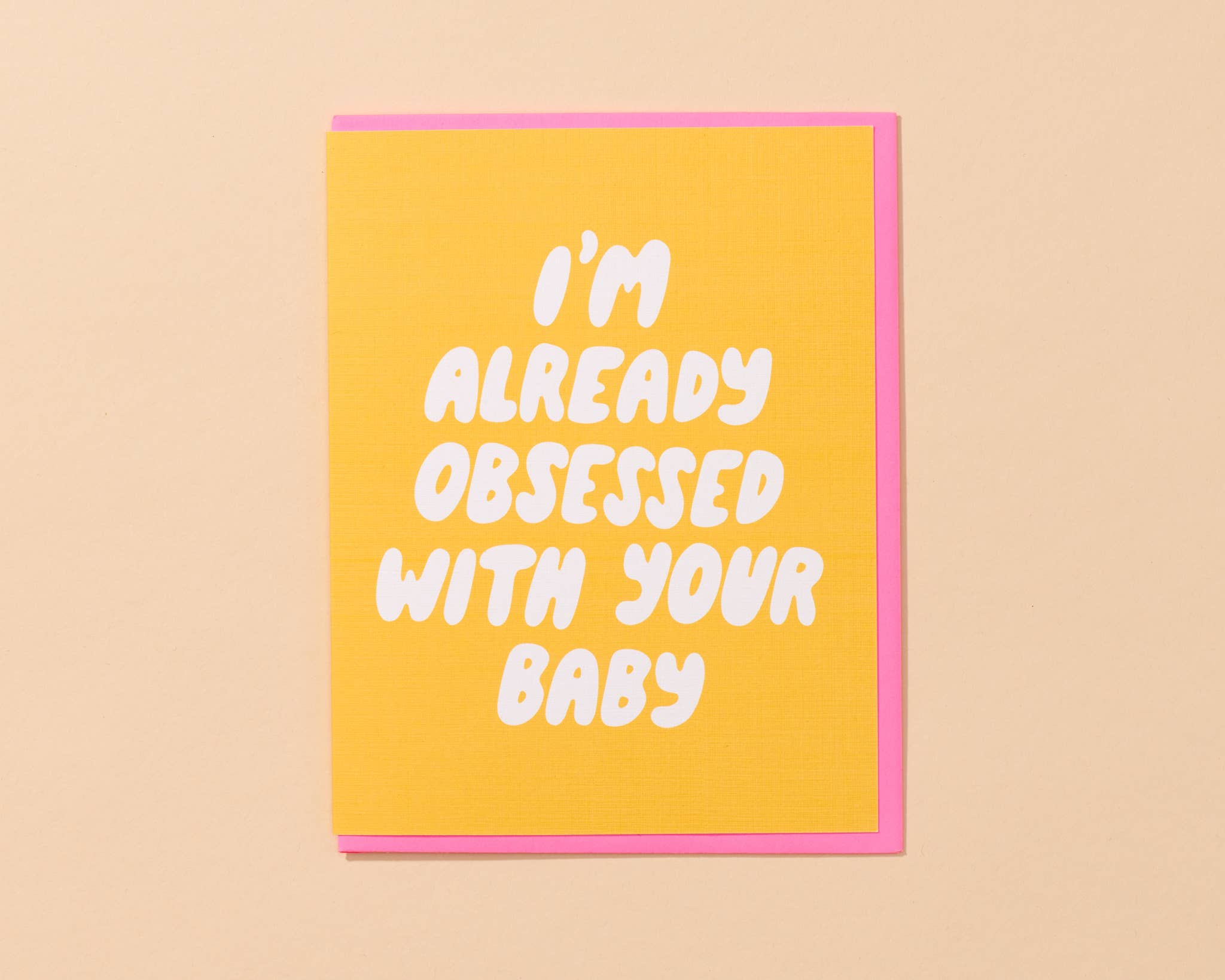 'Already Obsessed' New Baby Greeting Card