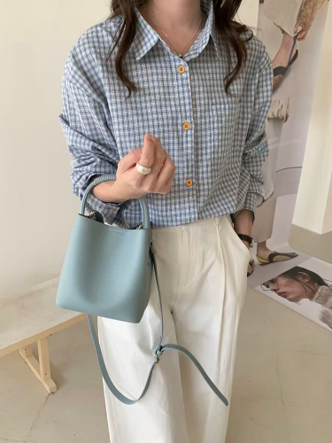 Diana Blue Top Handle Crossbody Bag