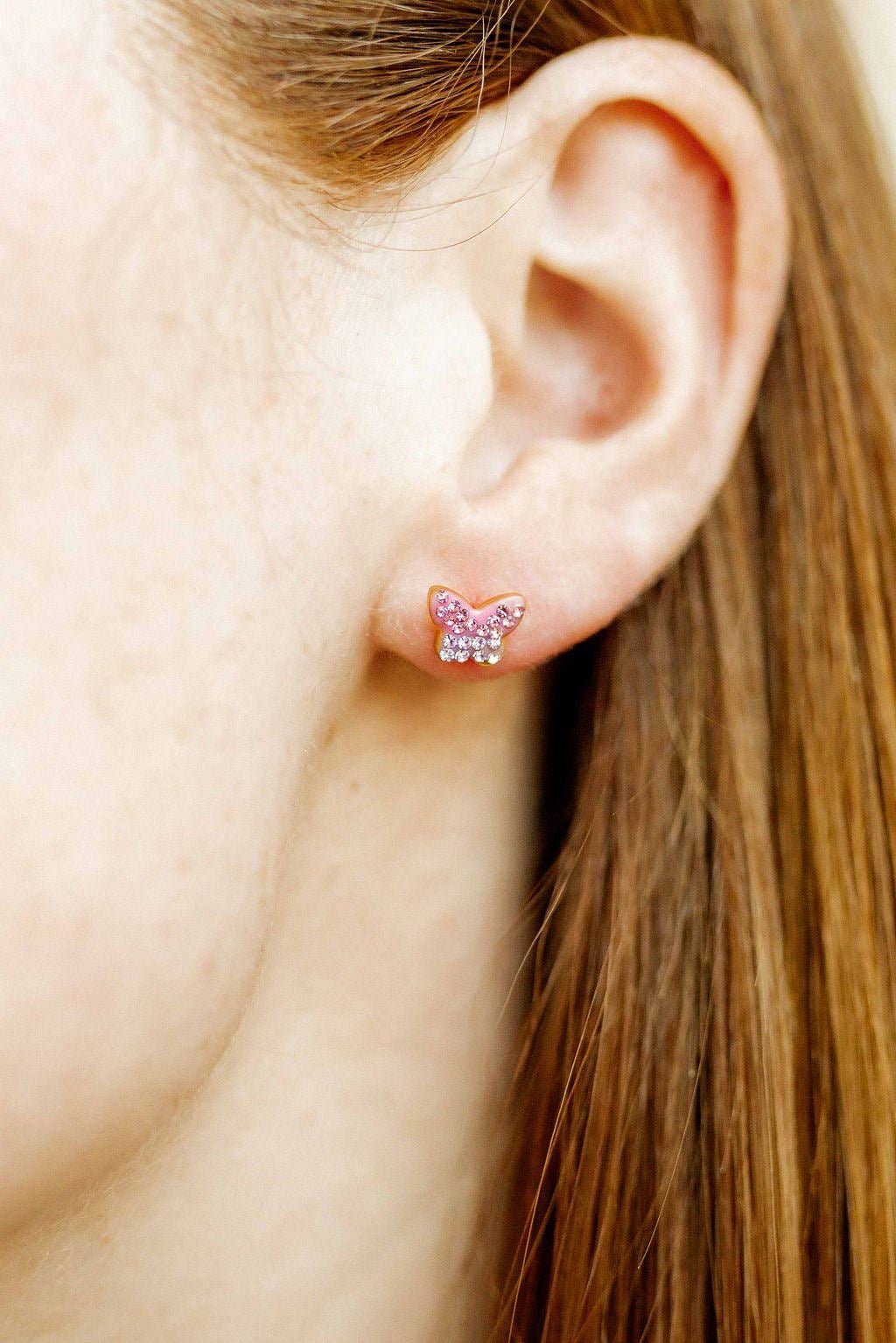 Bindi Butterfly Screwback Stud Earrings