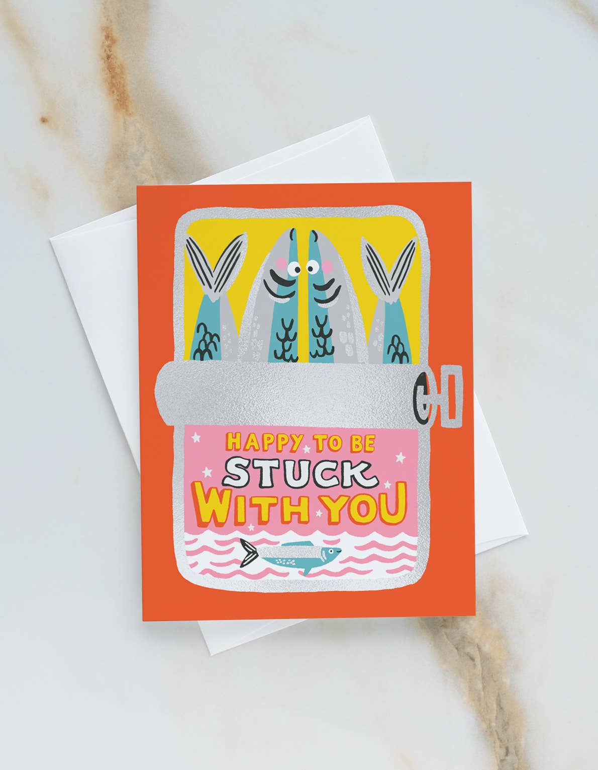 'Stuck with You' Sardines Greeting Card