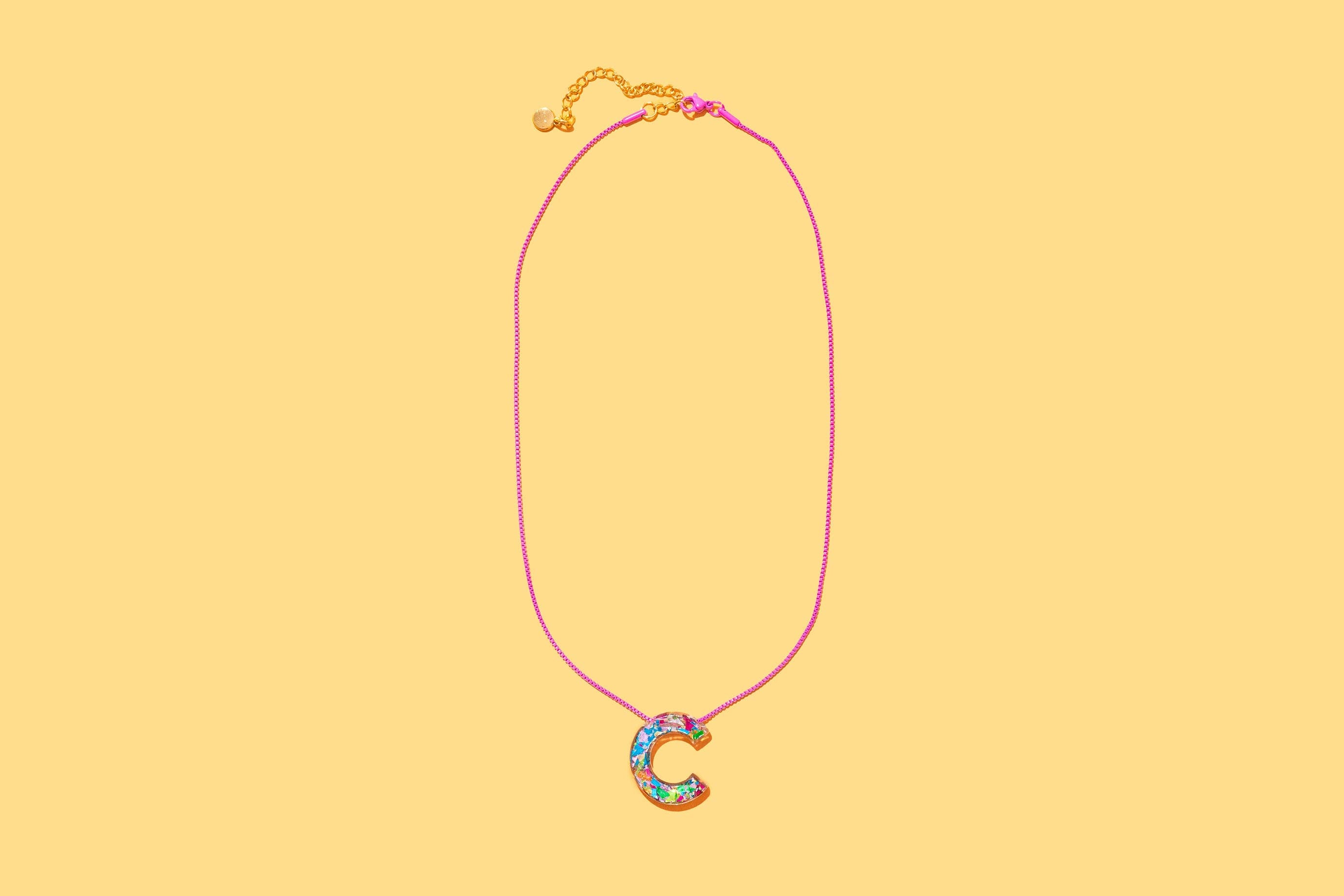 Colorful Confetti Initial Necklaces