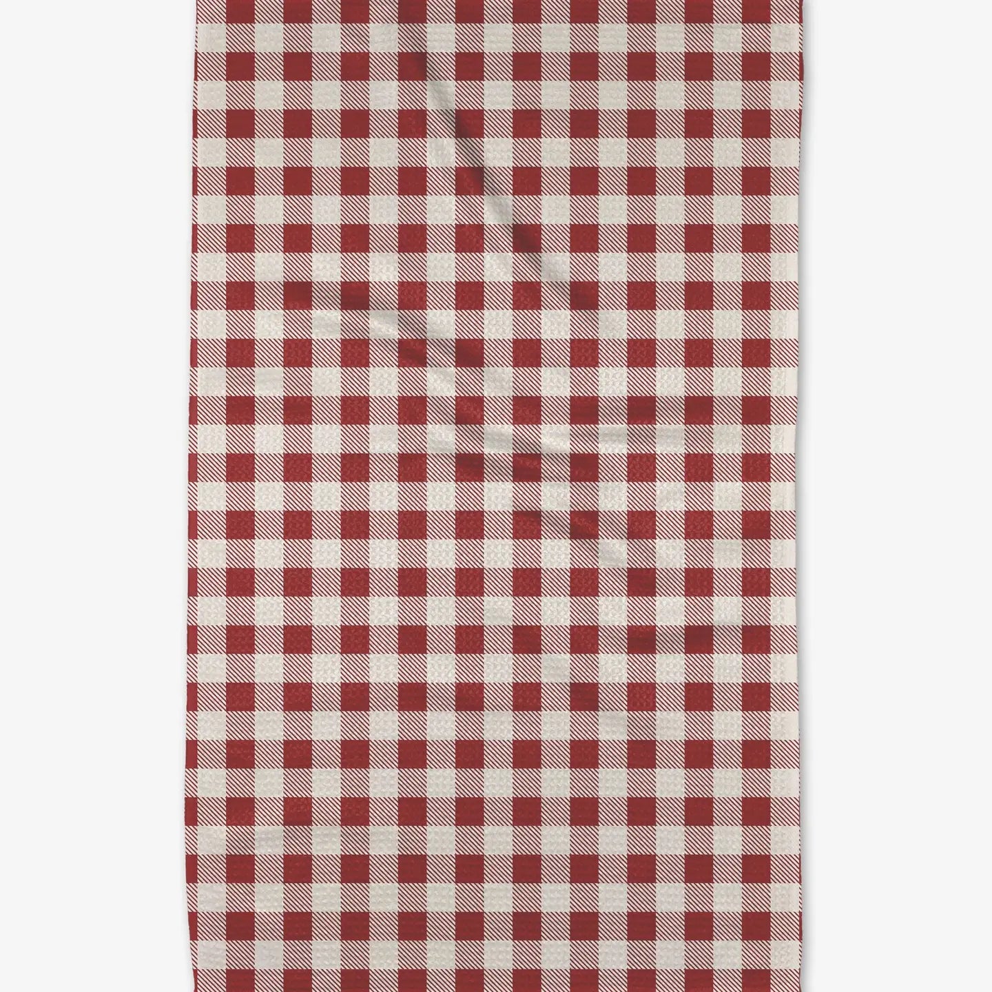 Christmas Gingham Red Bar Towel