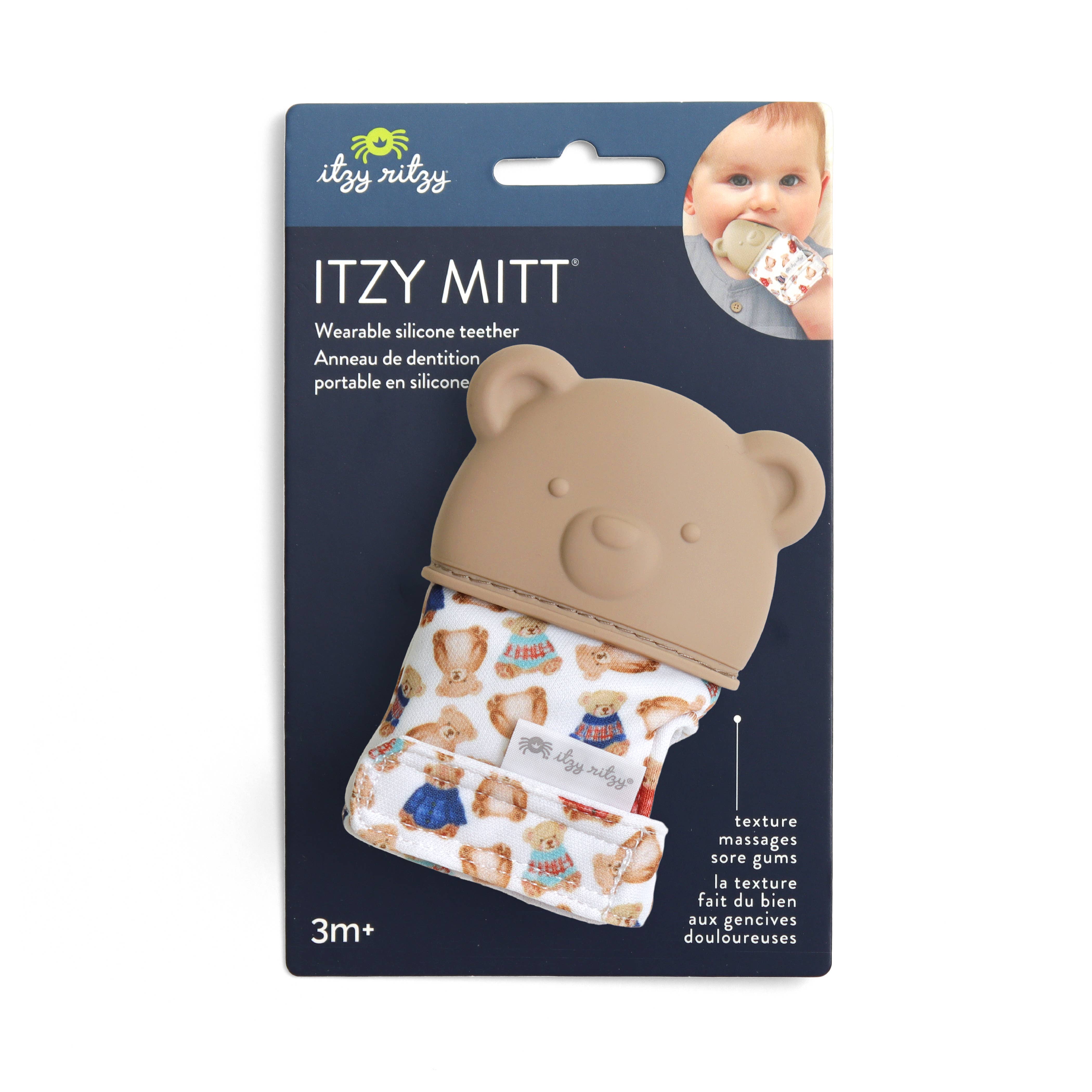 Vintage Bear Silicone Teething Itzy Mitt®