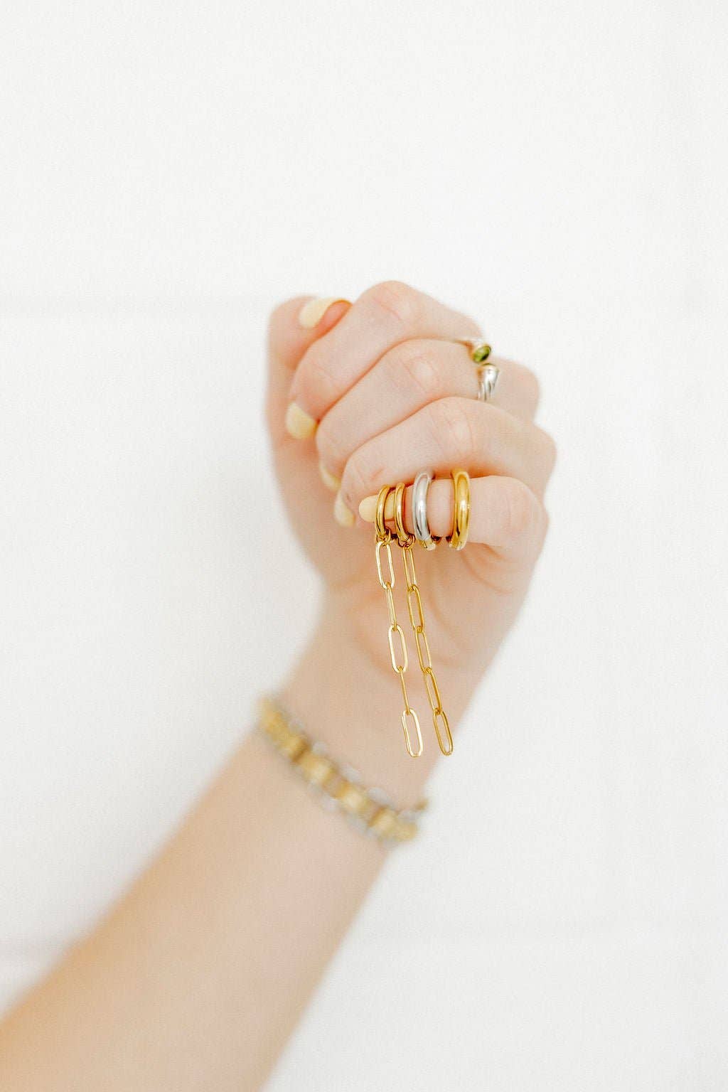 Scarlett 12mm Two-Tone Huggie Hoops