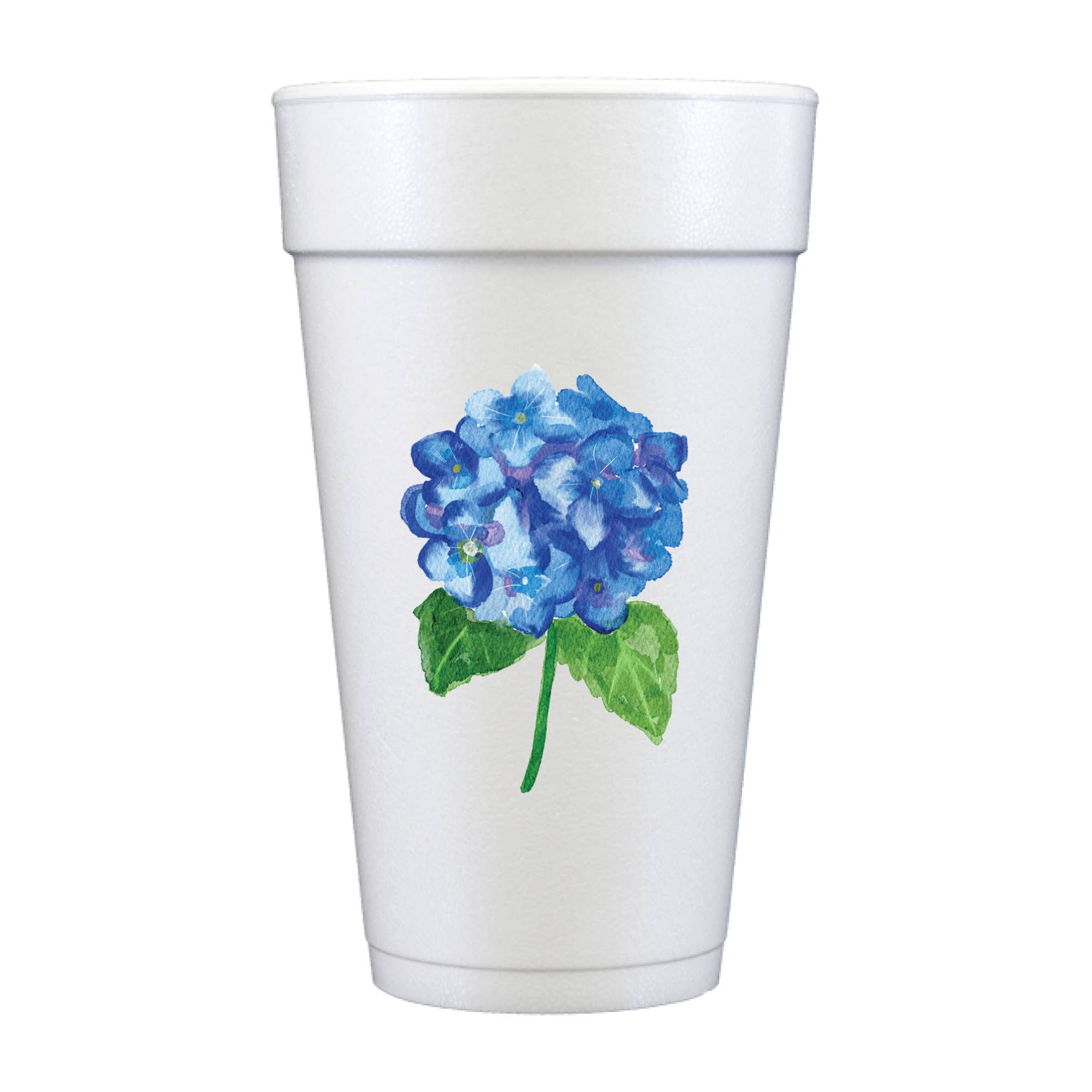 Hydrangea Full Color Foam Cups - Summer