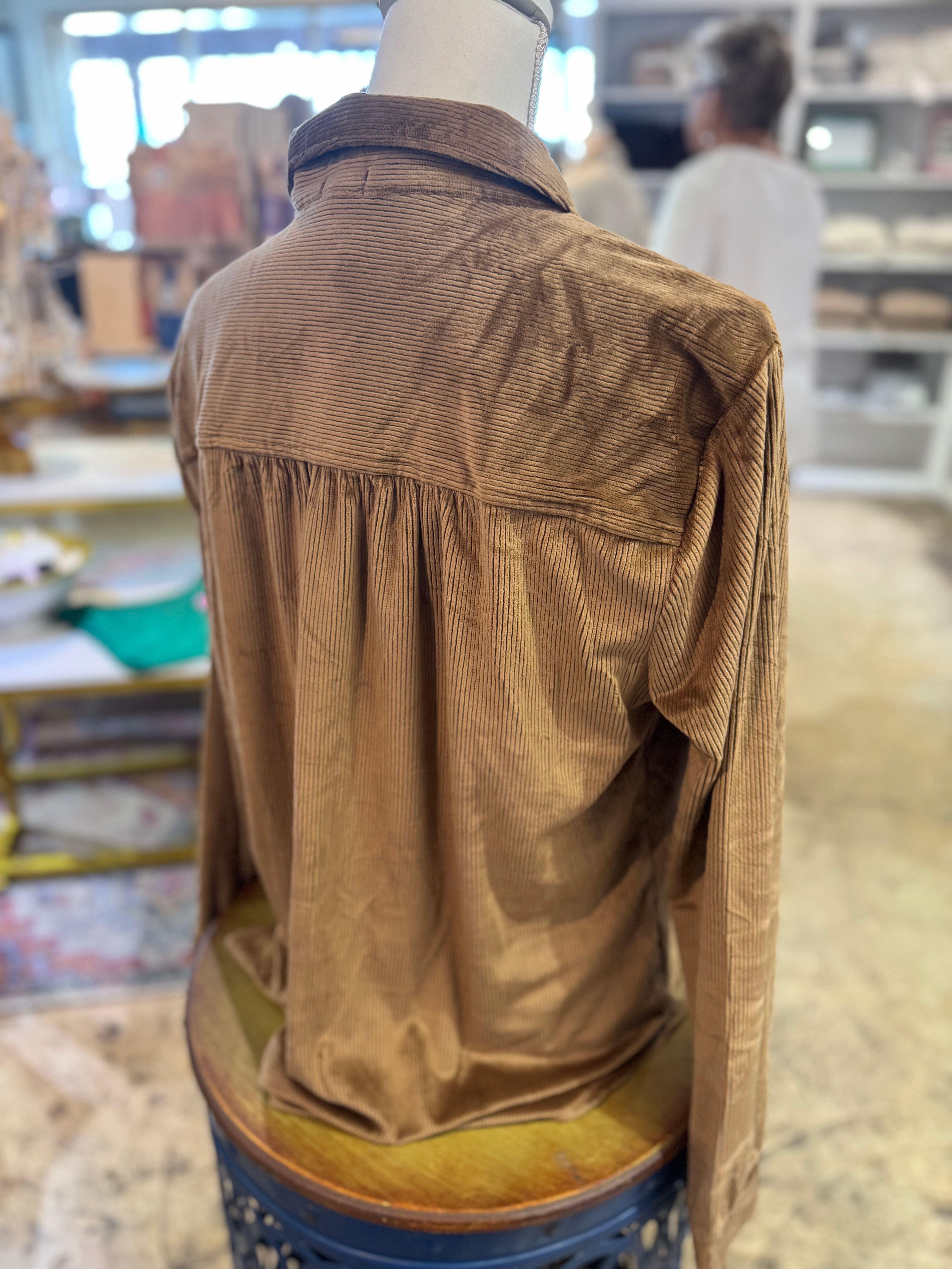 Brown Maeve Corduroy Shirt