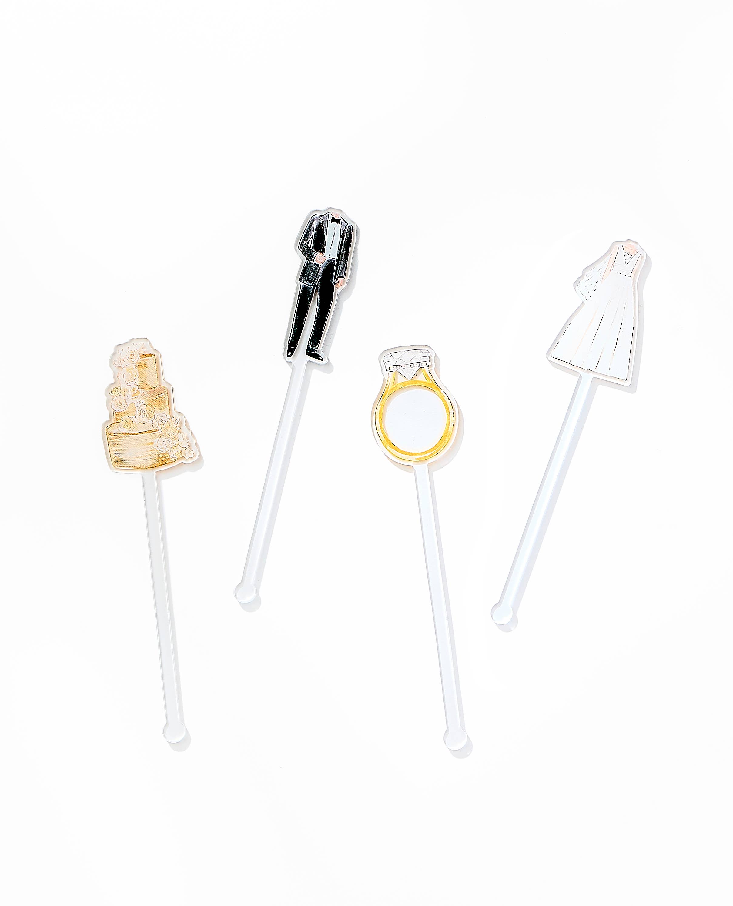 Wedding Icons Acrylic Stir Sticks