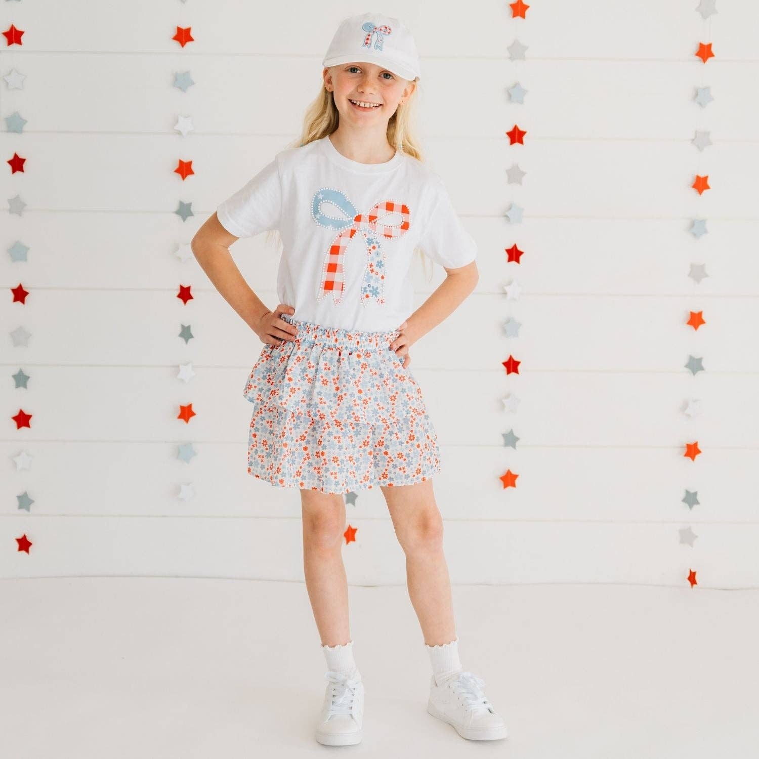 Patchwork Bow Patch Baseball Hat