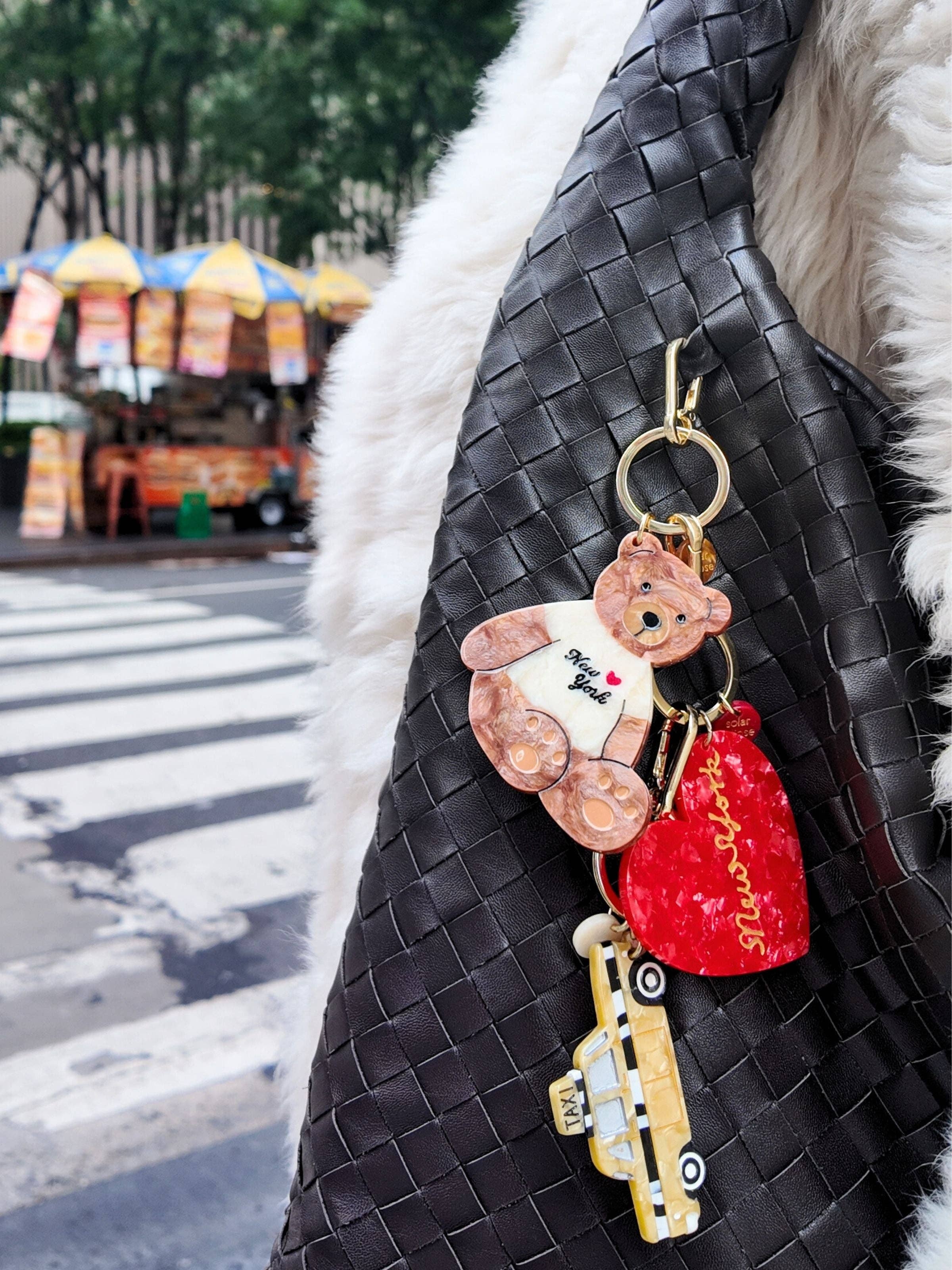Taxicab Bag Charm & Keychain