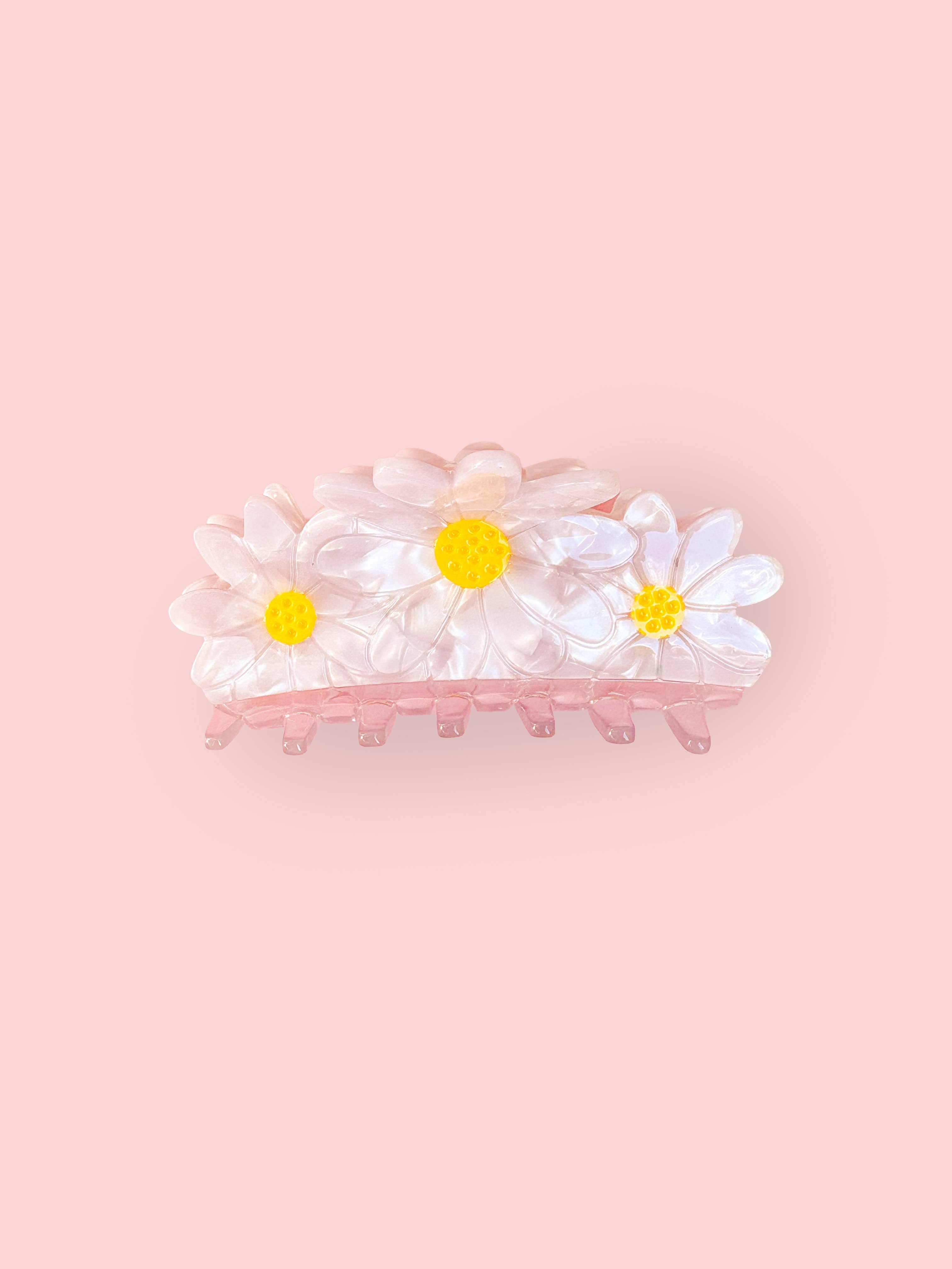 Daisy Floral Claw Clip
