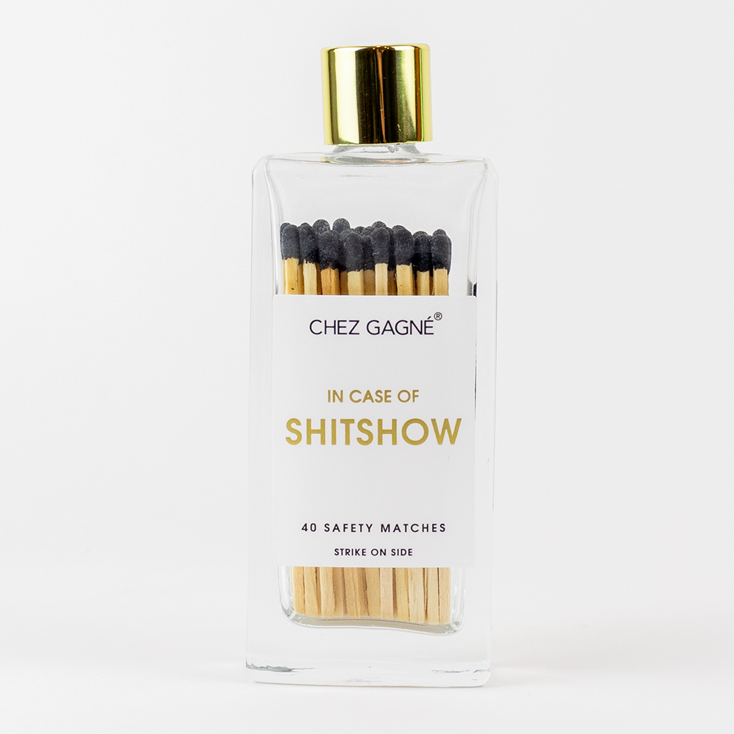 In Case of Shitshow - Glass Bottle Matches