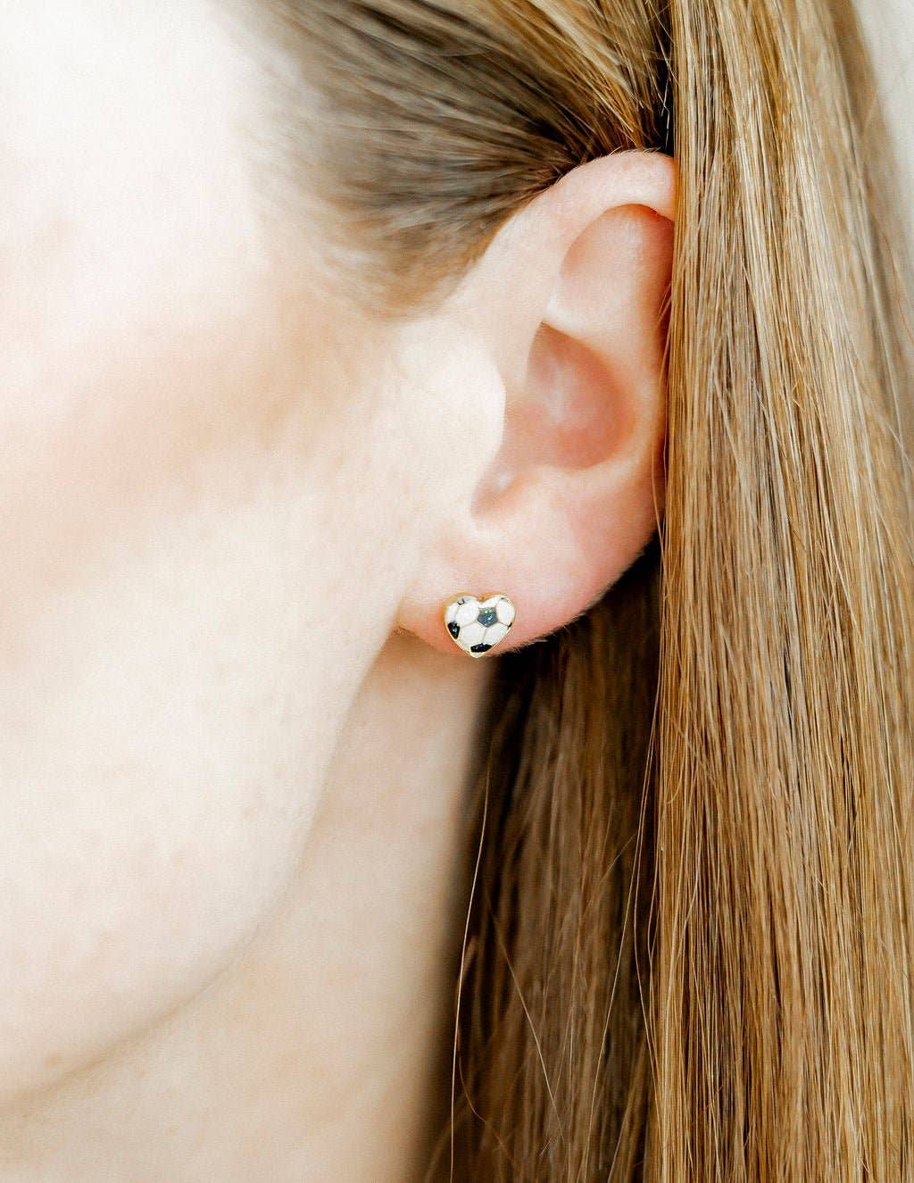 Soccer Screwback Stud Earrings