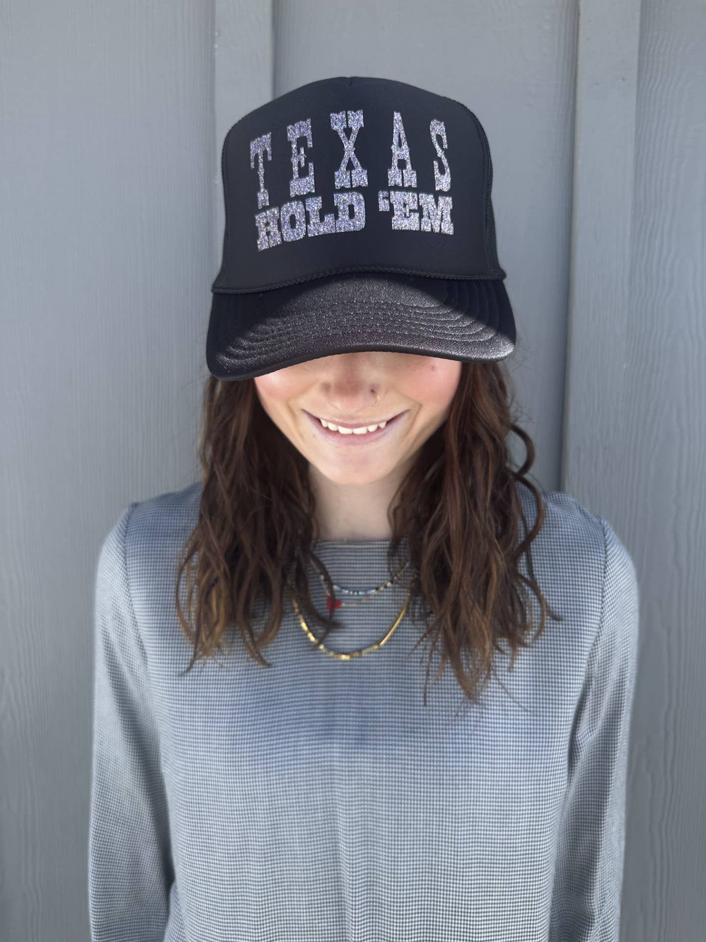 Texas Hold 'Em Black Trucker