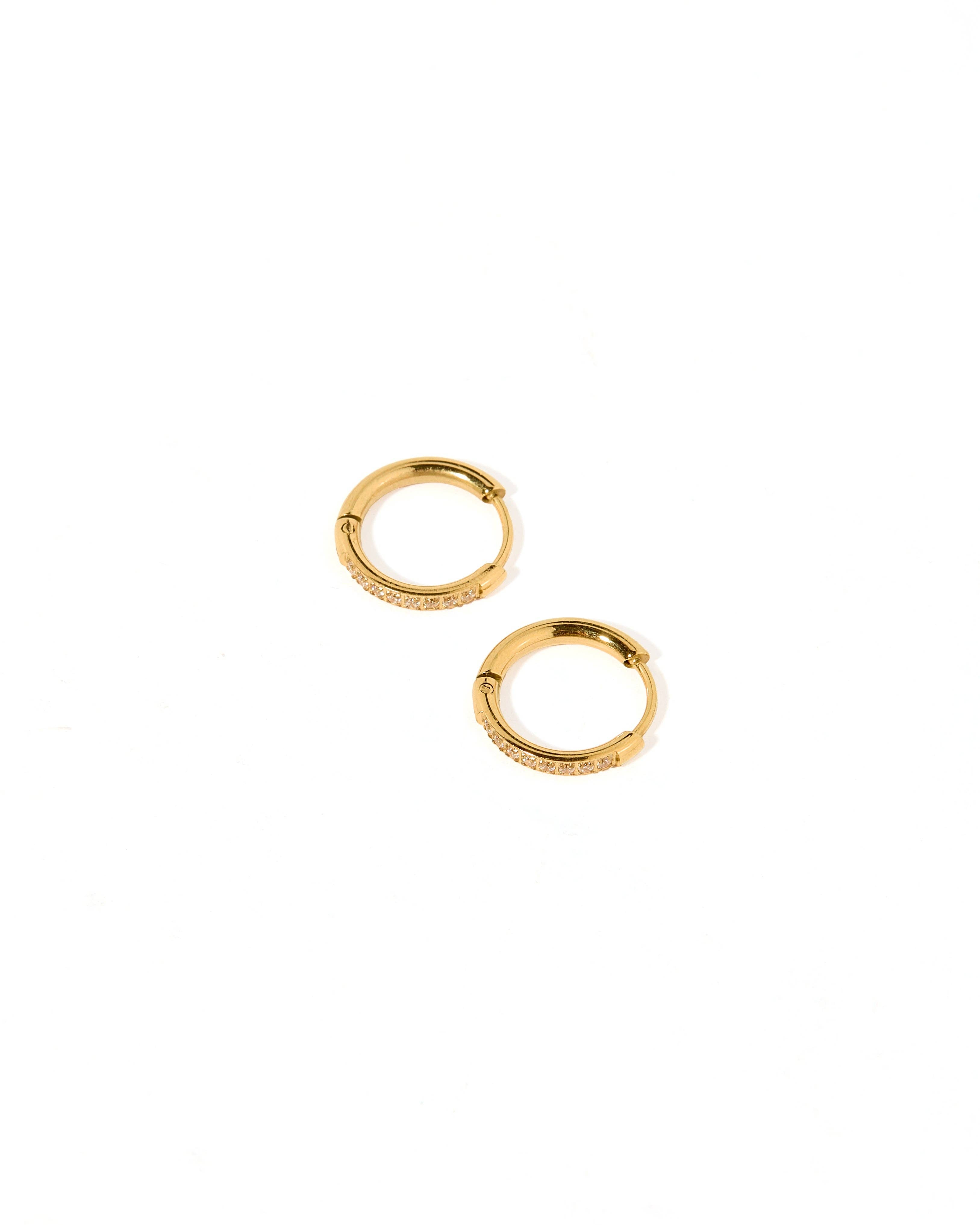 Scarlett 12mm Gold CZ Huggie Hoops