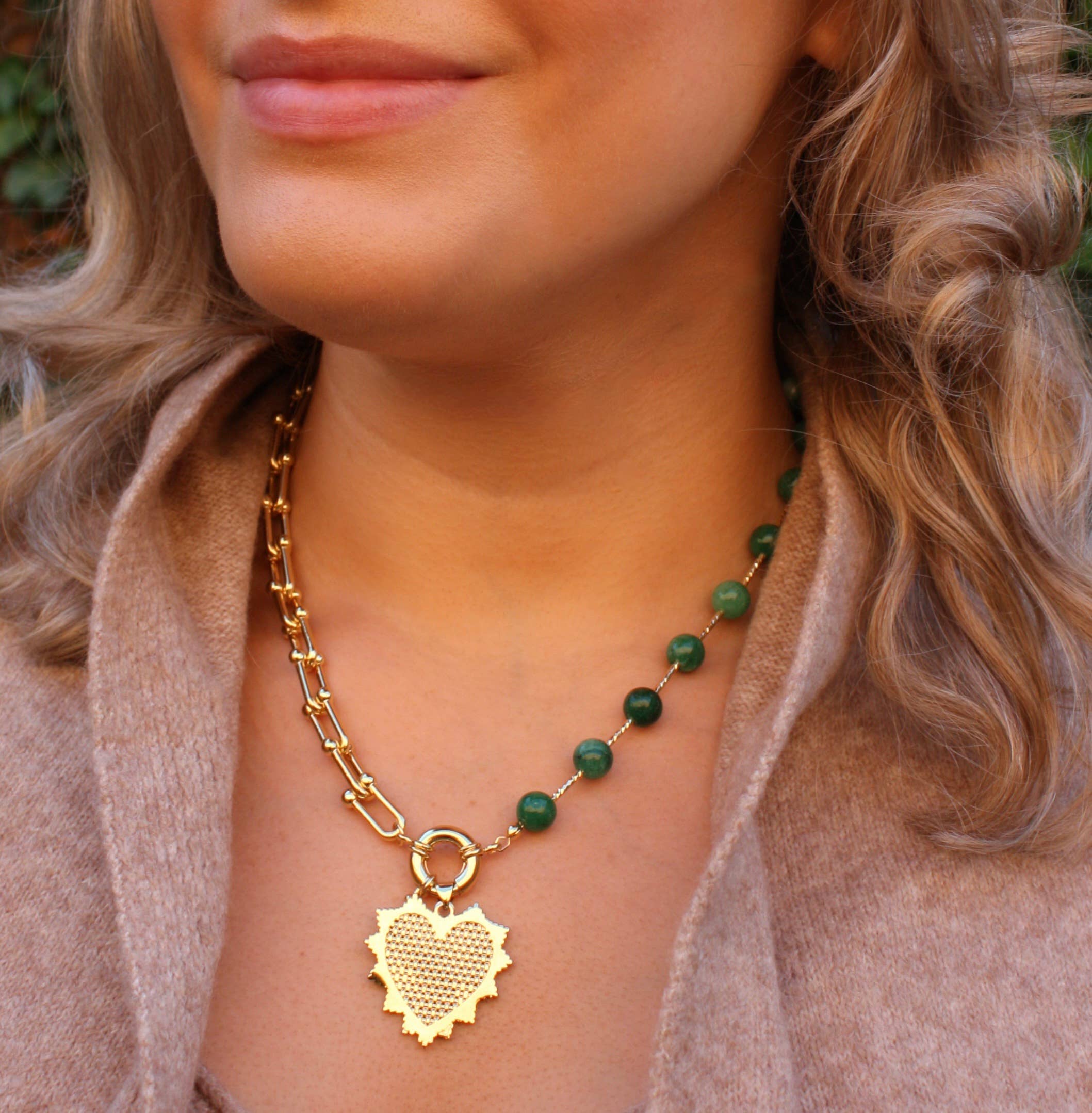 Intricate Heart Charm Necklace
