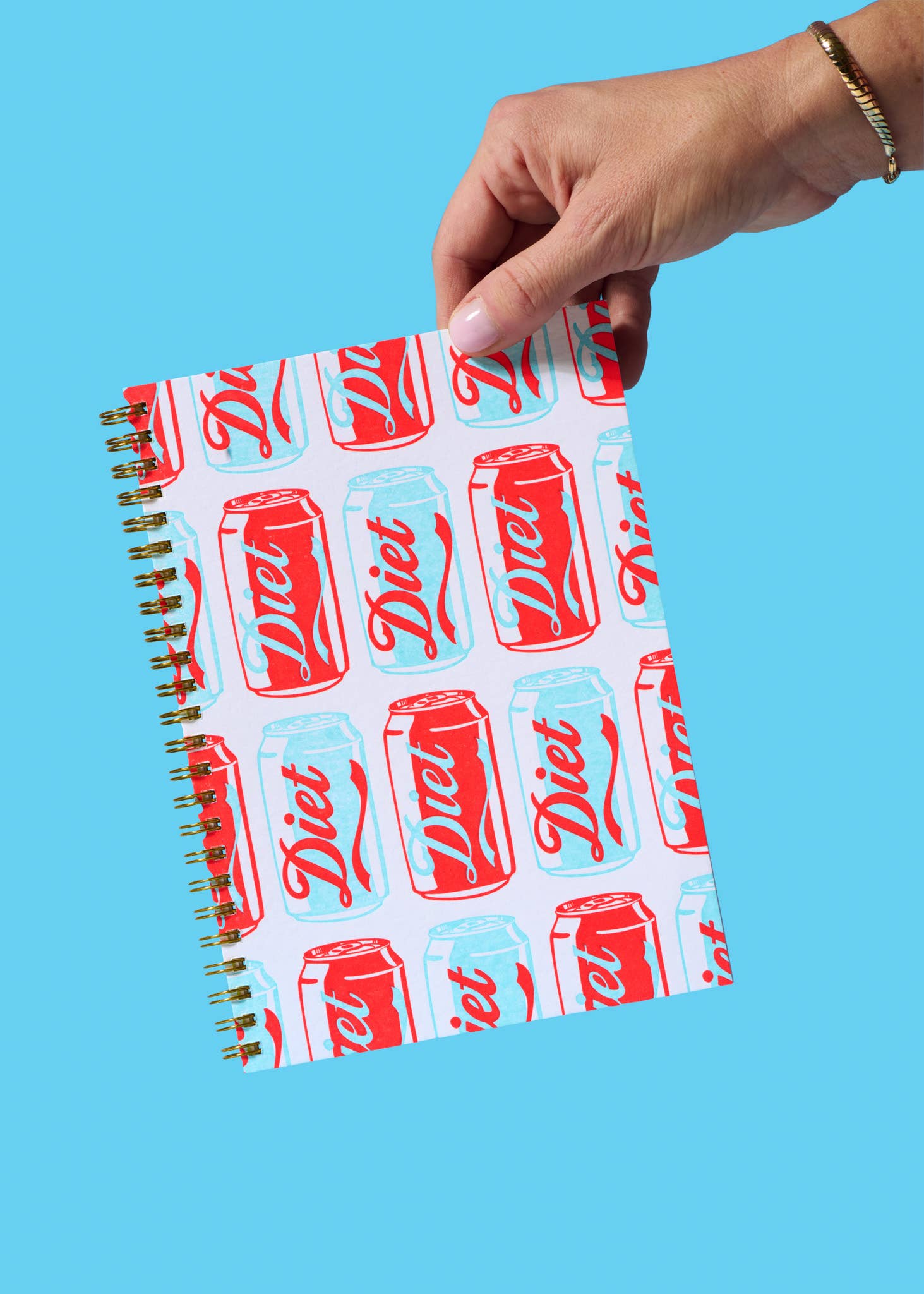 Letterpress Diet Soda A5 Spiral Notebook