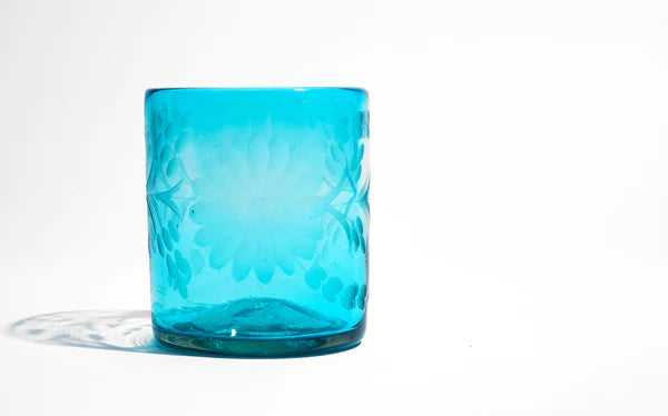 Aqua Condessa Old Fashioned Glass