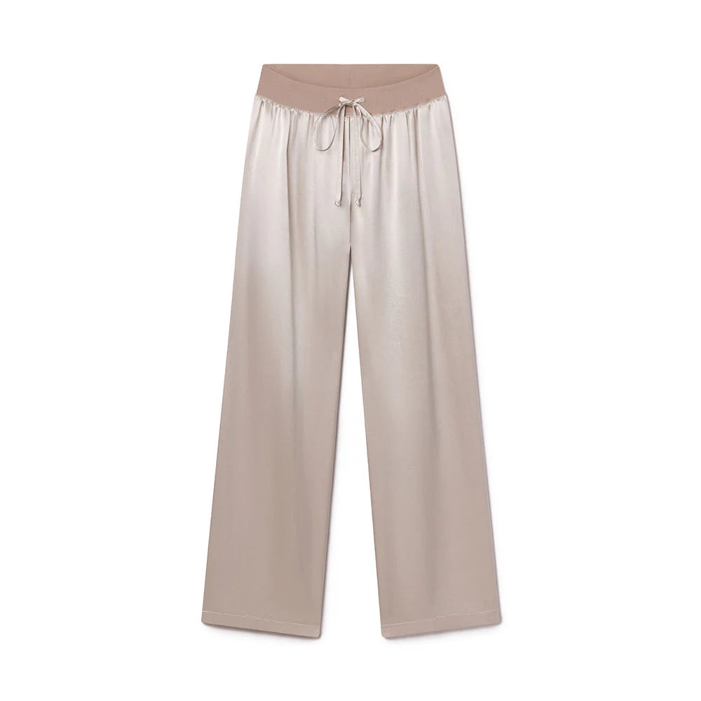Jolie Satin Pants in Cloudy Mocha
