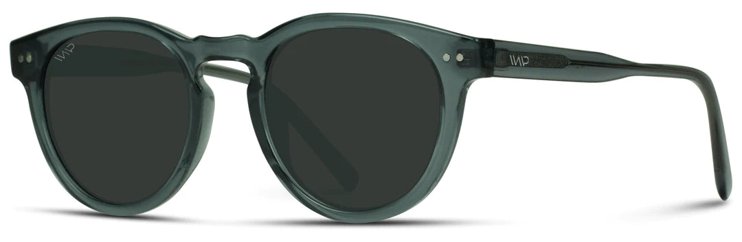 Tate Sunglasses in Crystal Blue/Smoke