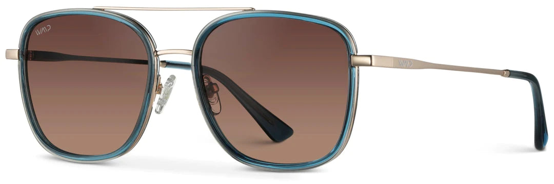 Gia Sunglasses in Cobalt/Brown