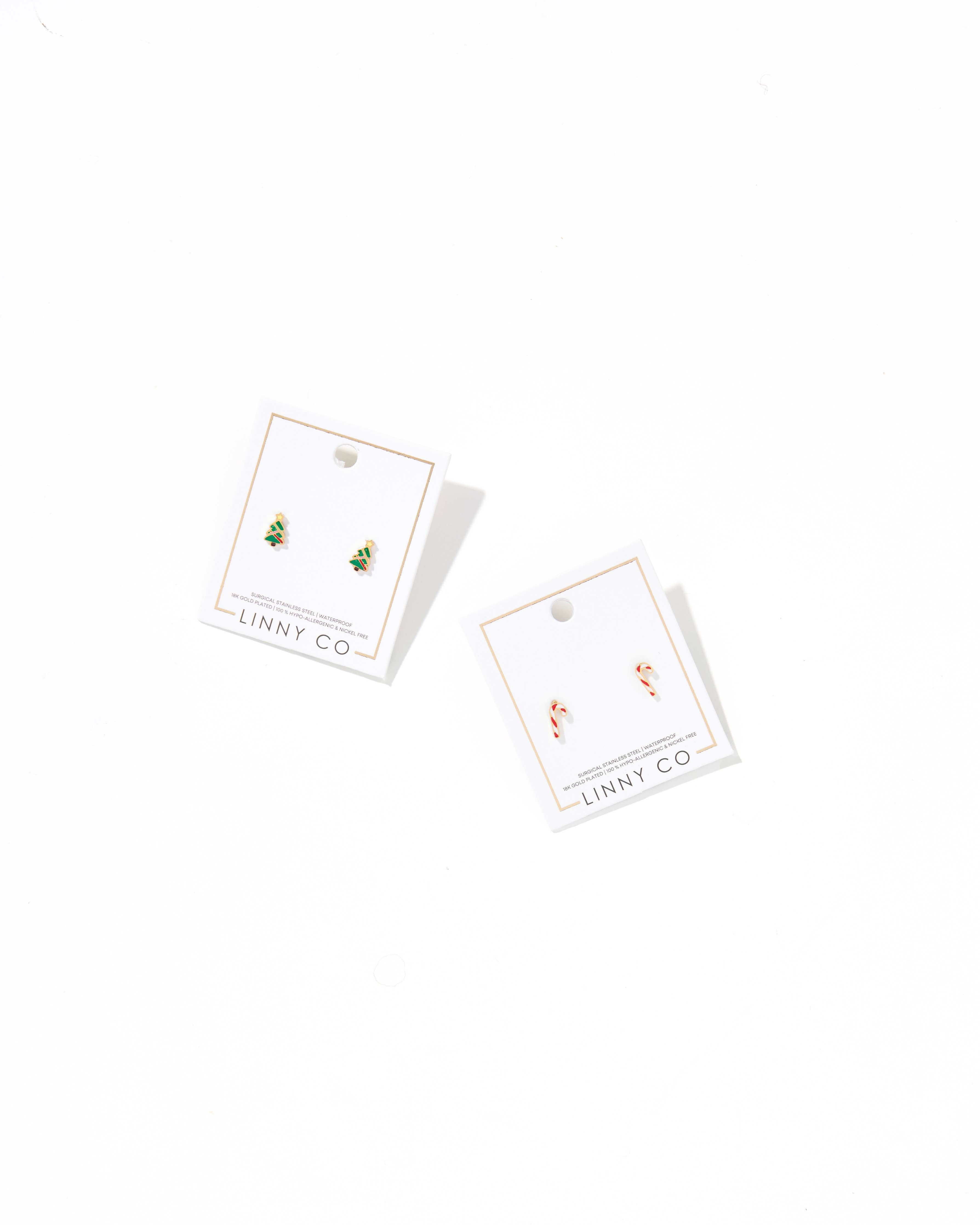 Peppermint Twist Screwback Stud Earrings