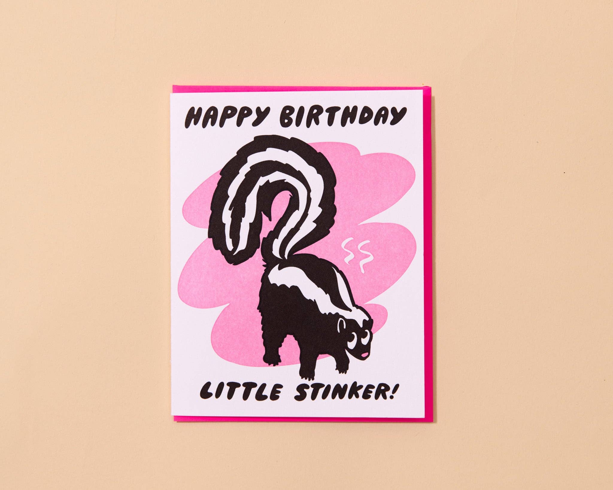 Letterpress Little Stinker Birthday Card