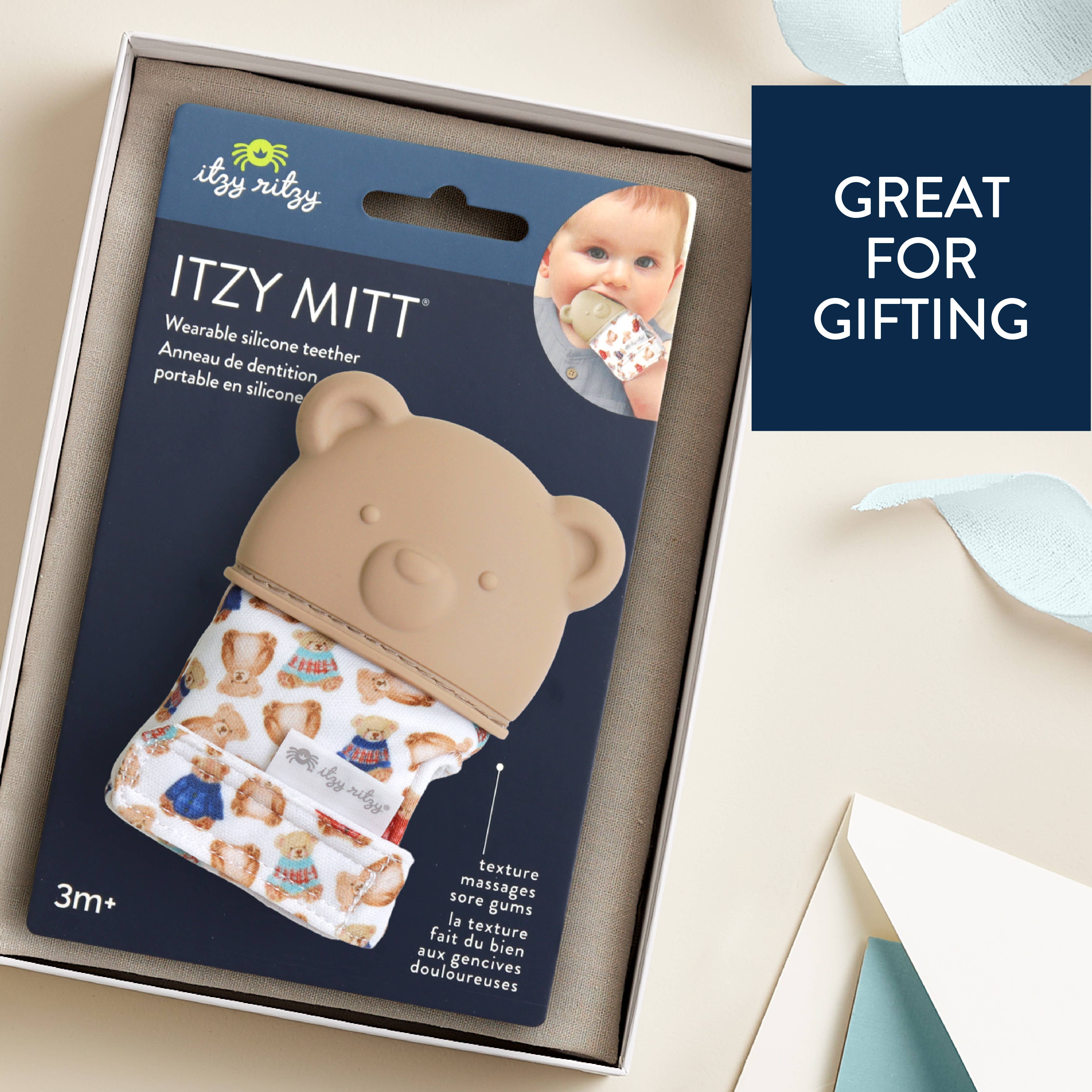 Vintage Bear Silicone Teething Itzy Mitt®