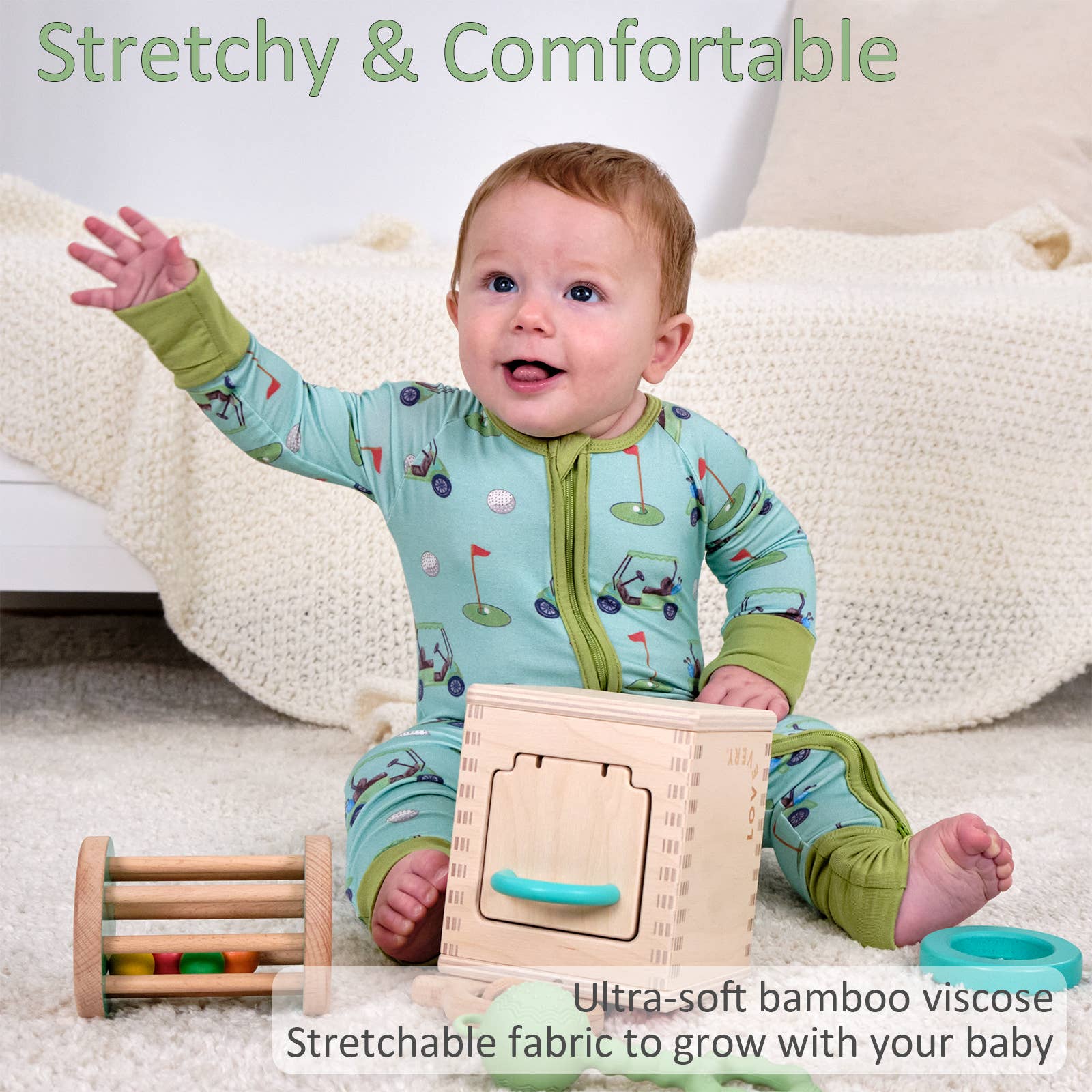 Golf-A-Round Bamboo Zipper Pajama