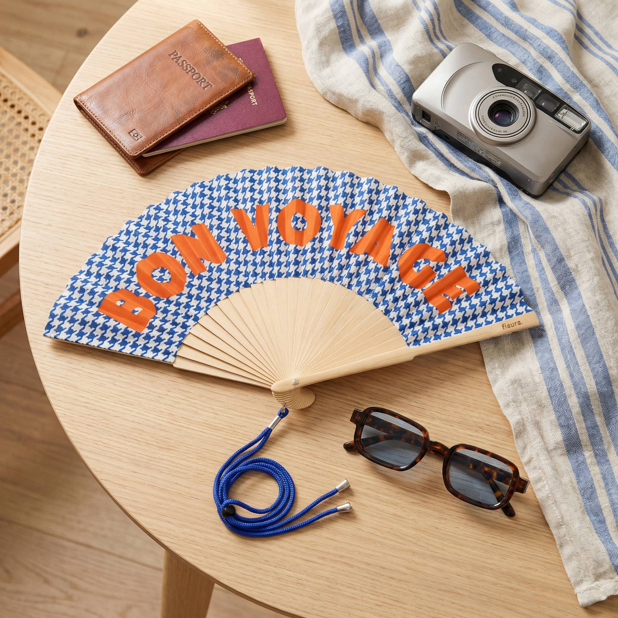 "Bon Voyage" Hand Fan