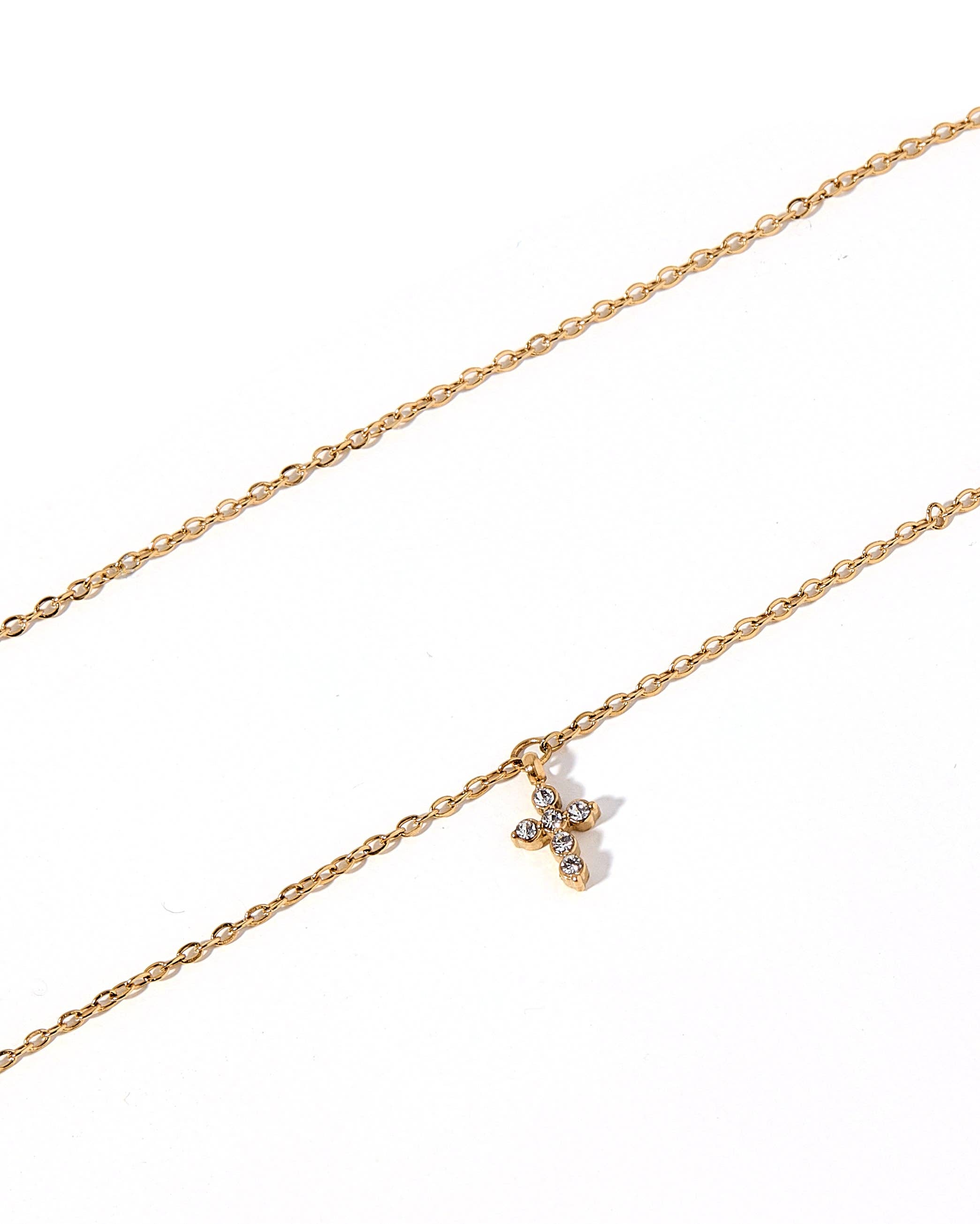 Gold Carly Cross Necklace