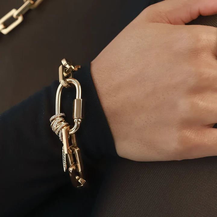 Carabiner Square Spiga Bracelet