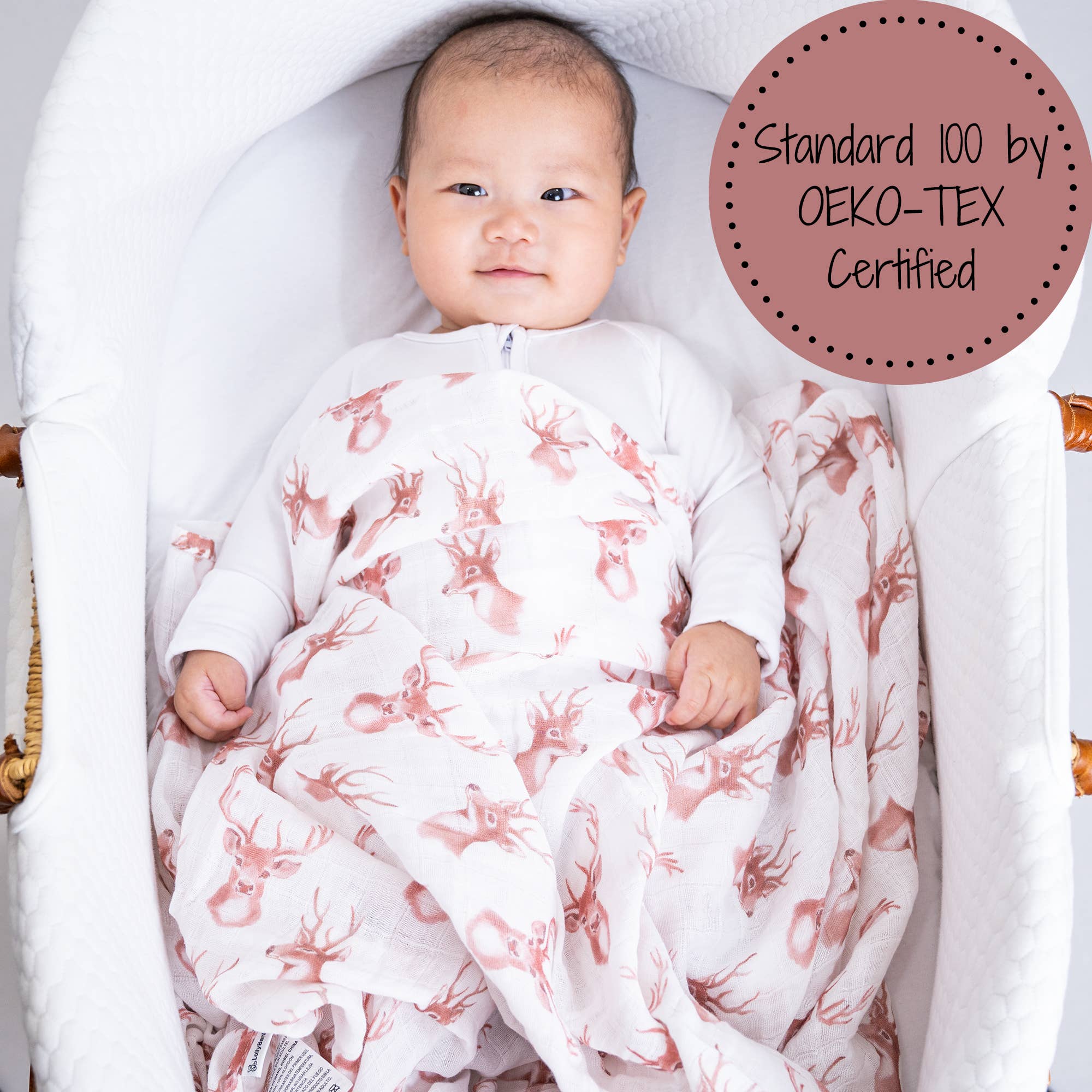 Oh Deer Muslin Swaddle Blanket Blanket