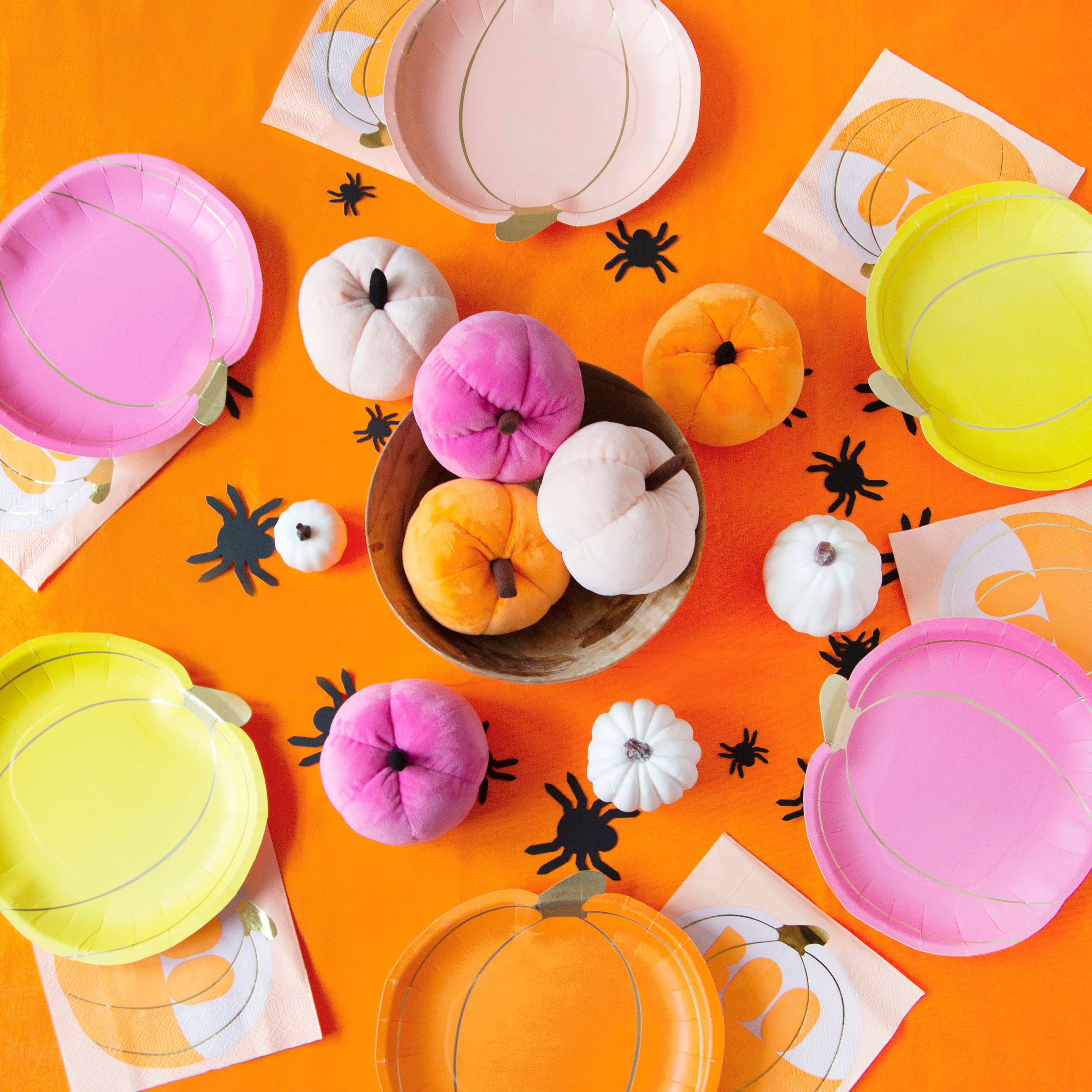 Colorful Velvet Pumpkins