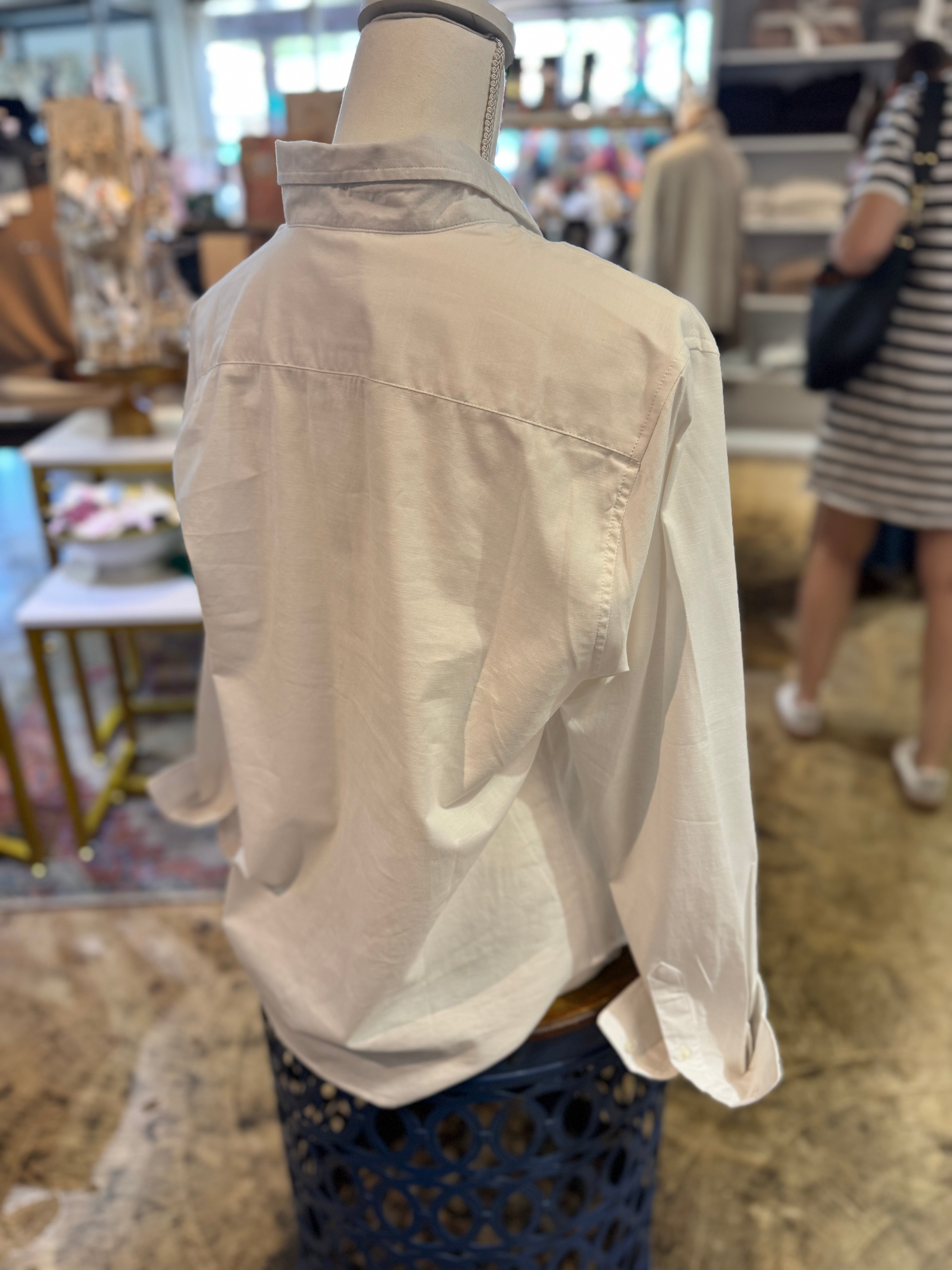 White Dylan Heart Oxford