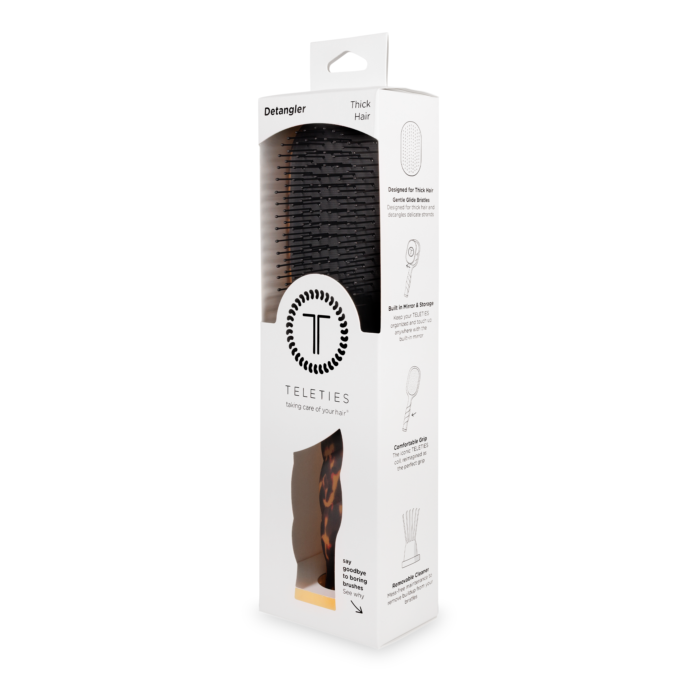 Detangler Hair Brush for Thick Hair - Tortoise