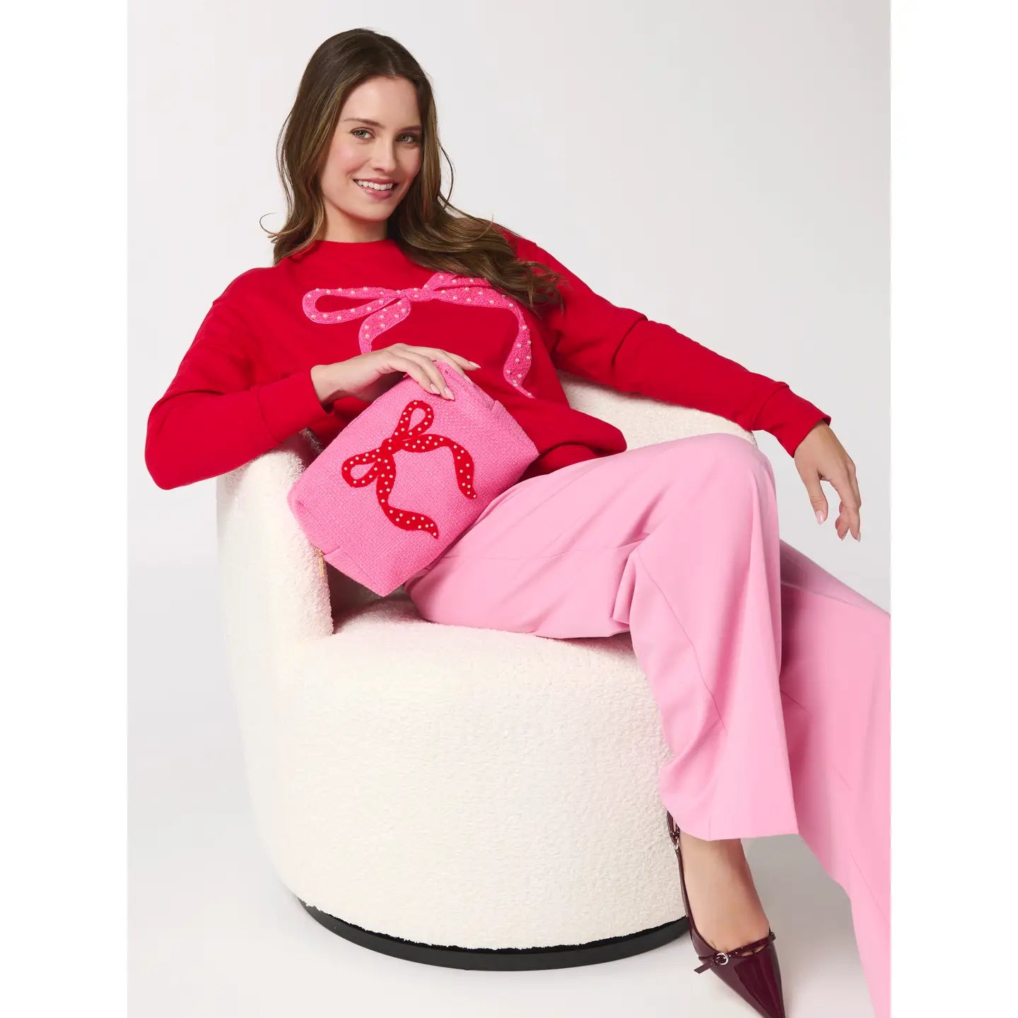 Large Pink Mara Bow Pouch