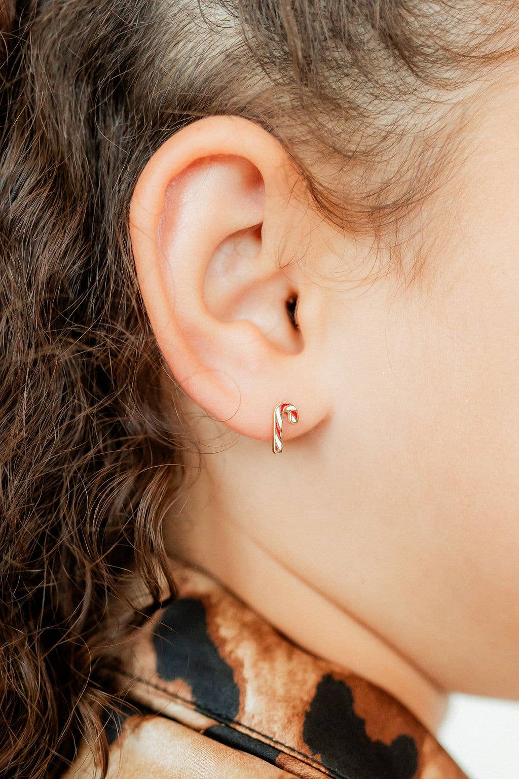 Peppermint Twist Screwback Stud Earrings