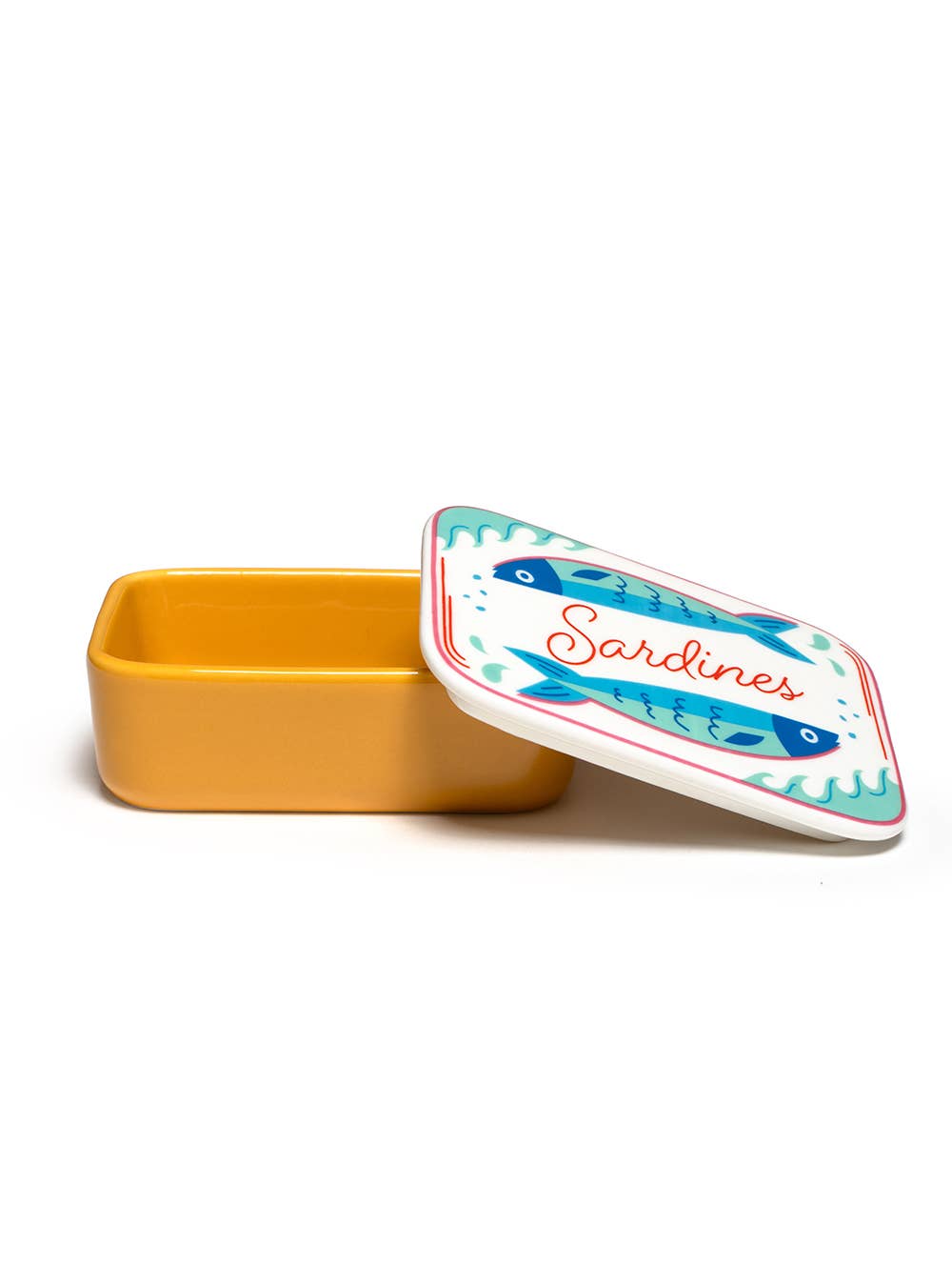 Sardine Can Ceramic Stash Box w/Lid