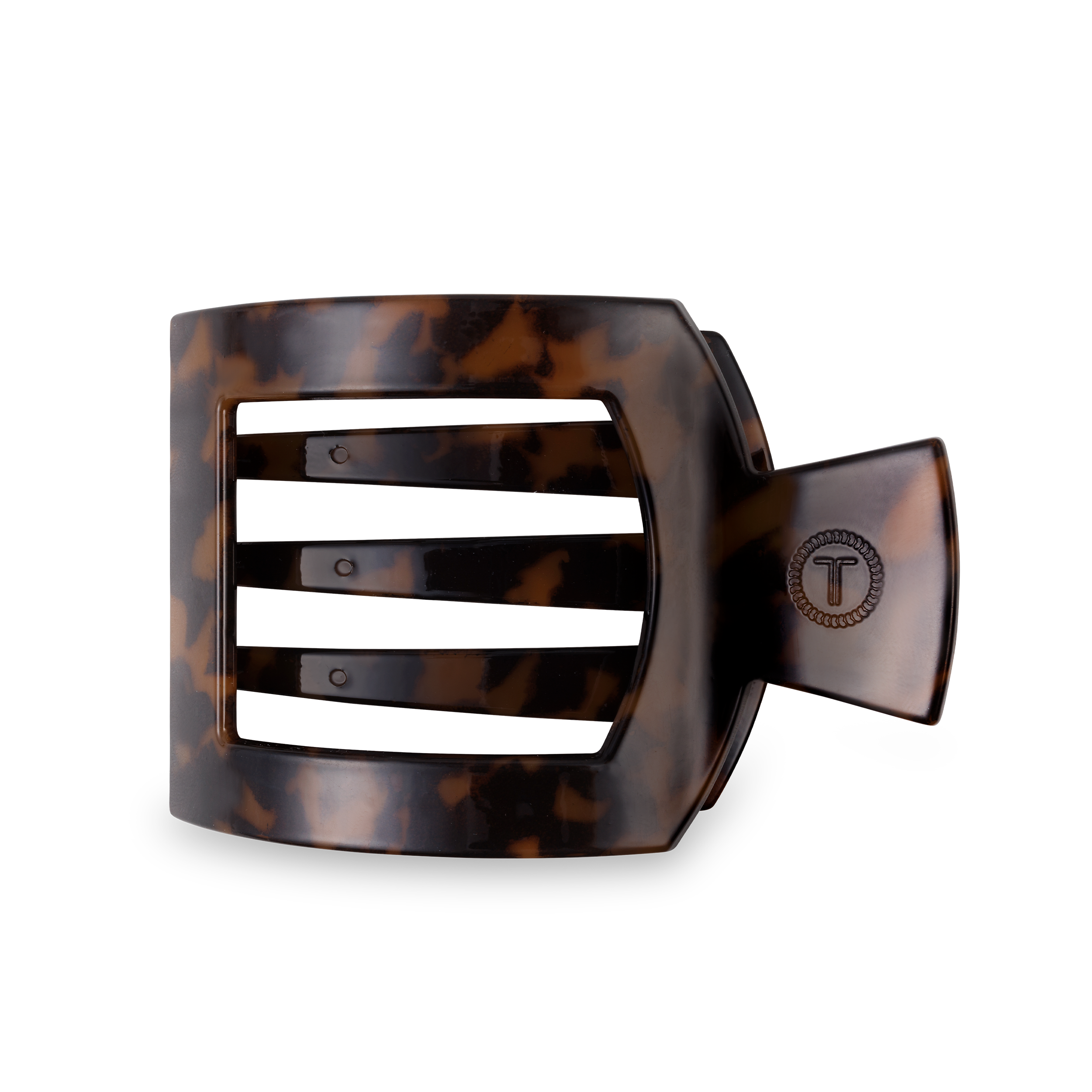 Square Flat Hair Clip | Large | Tortoise
