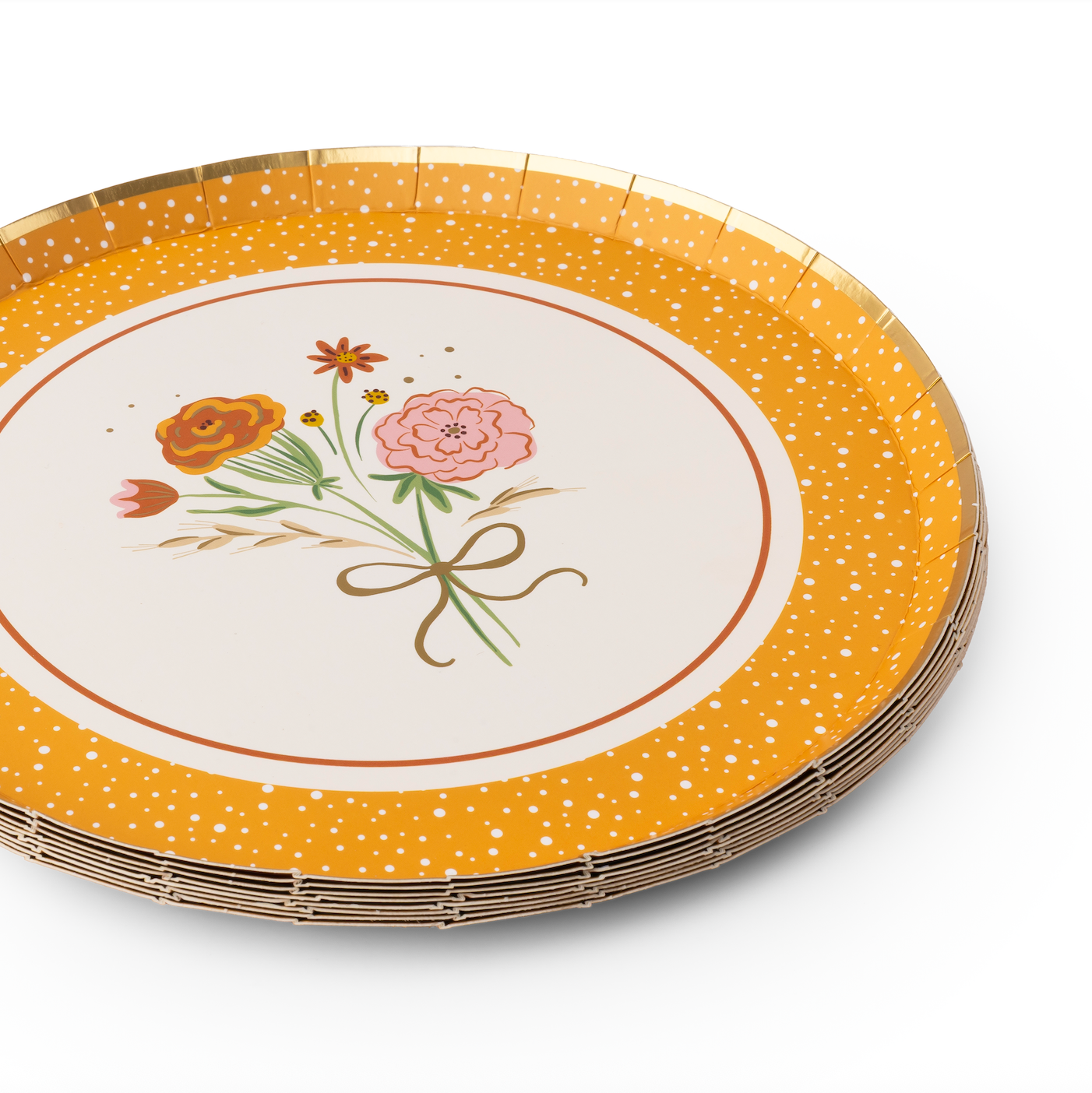 Cozy Fall Floral Dessert Plates